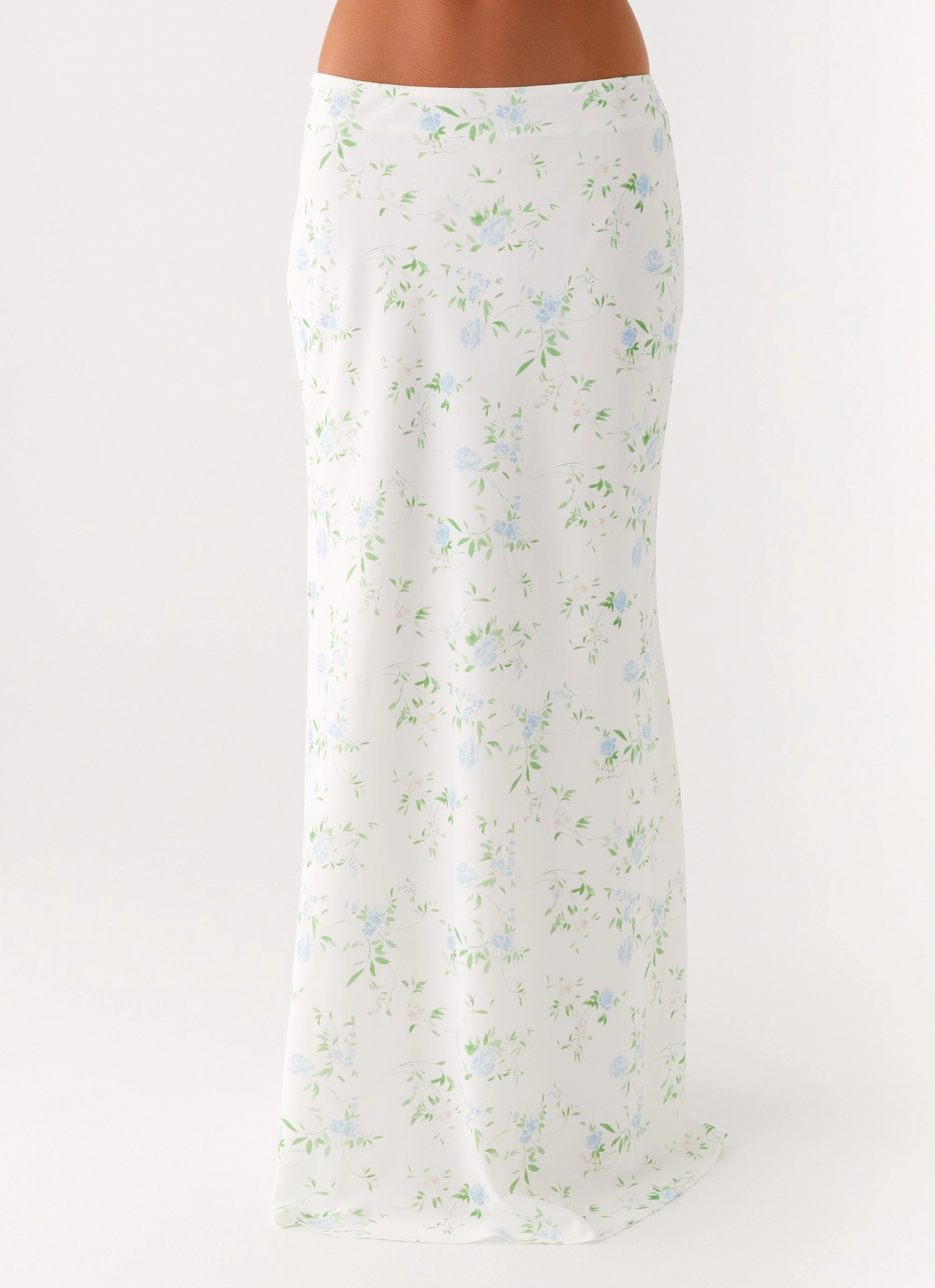 Layered Look Non Iron Technology Star Girl Maxi Skirt - Vintage Ditsy Floral