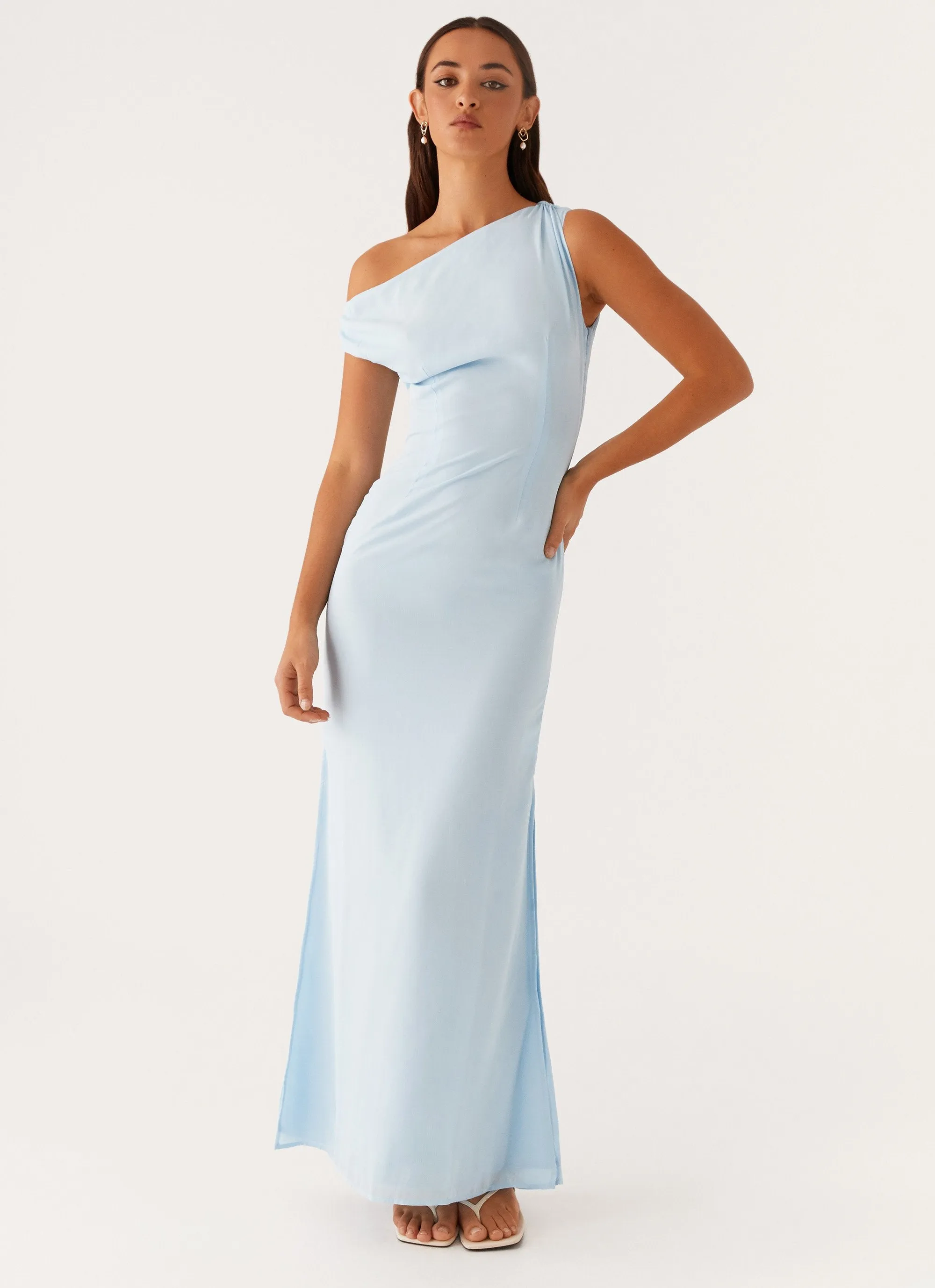 Semi Formal Dinner Outfit Dinner Date Maxi Dress - Blue