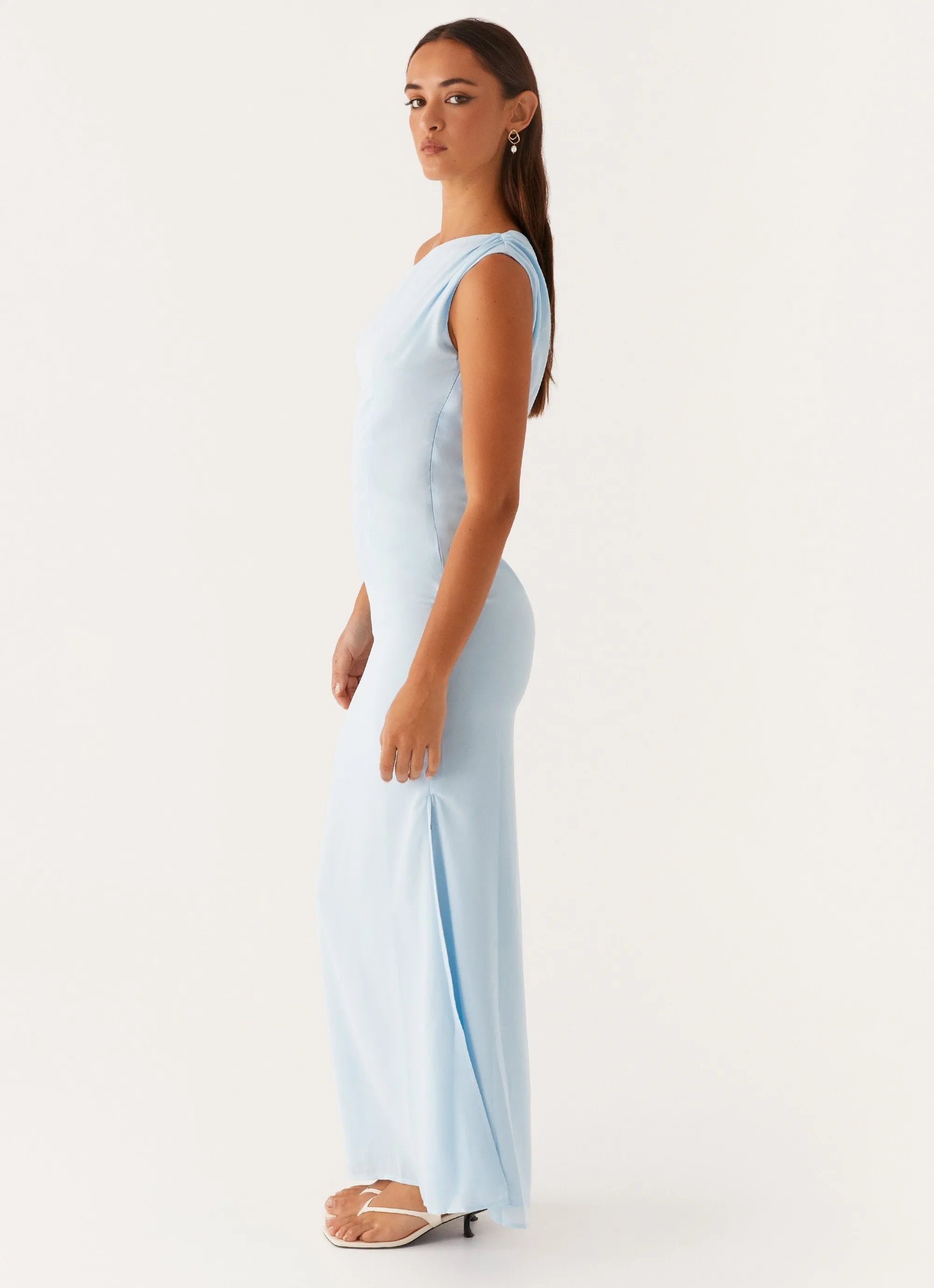 Dinner Date Maxi Dress - Blue Street Style