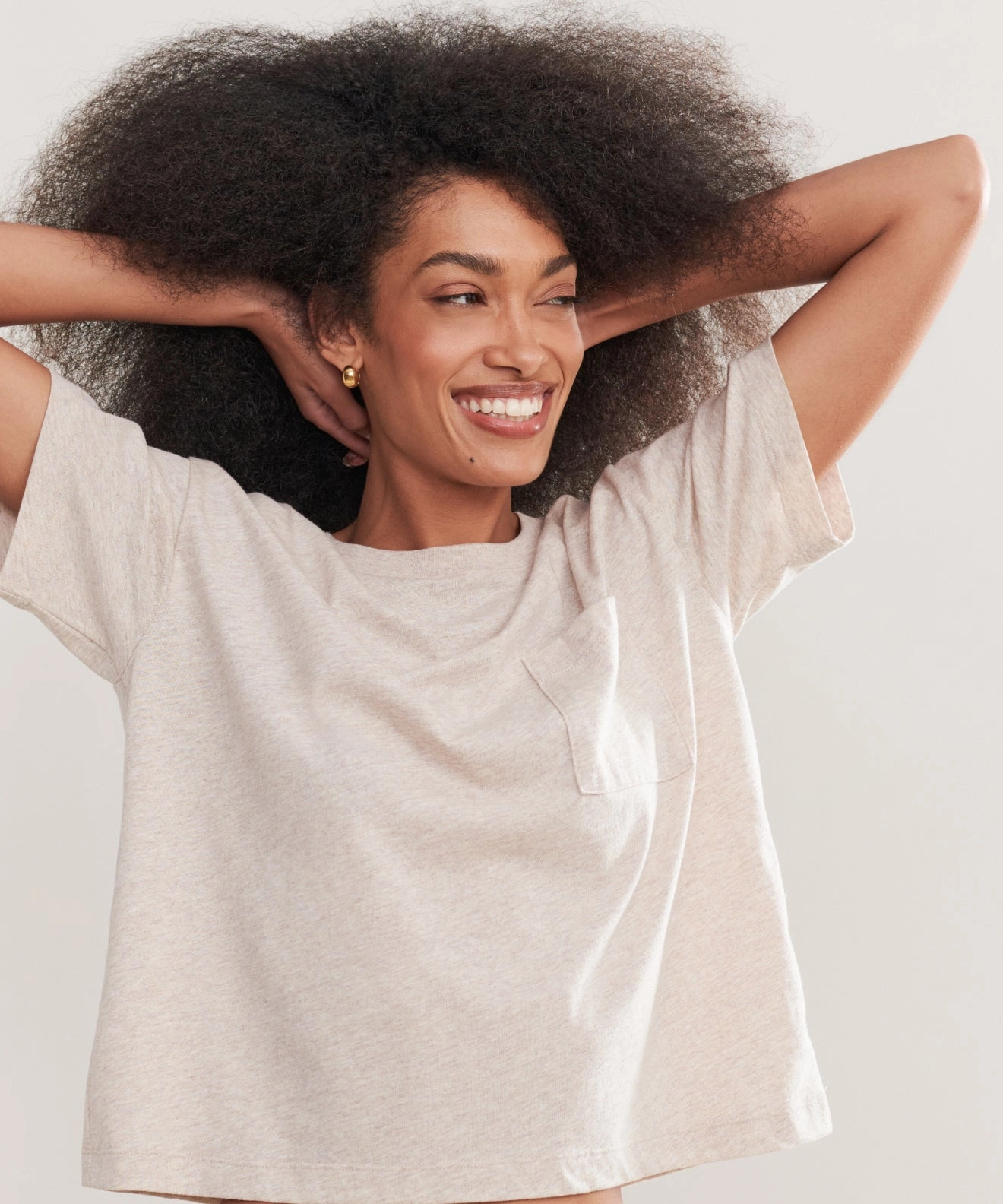 Vintage Pocket Tee Unstructured Silhouette
