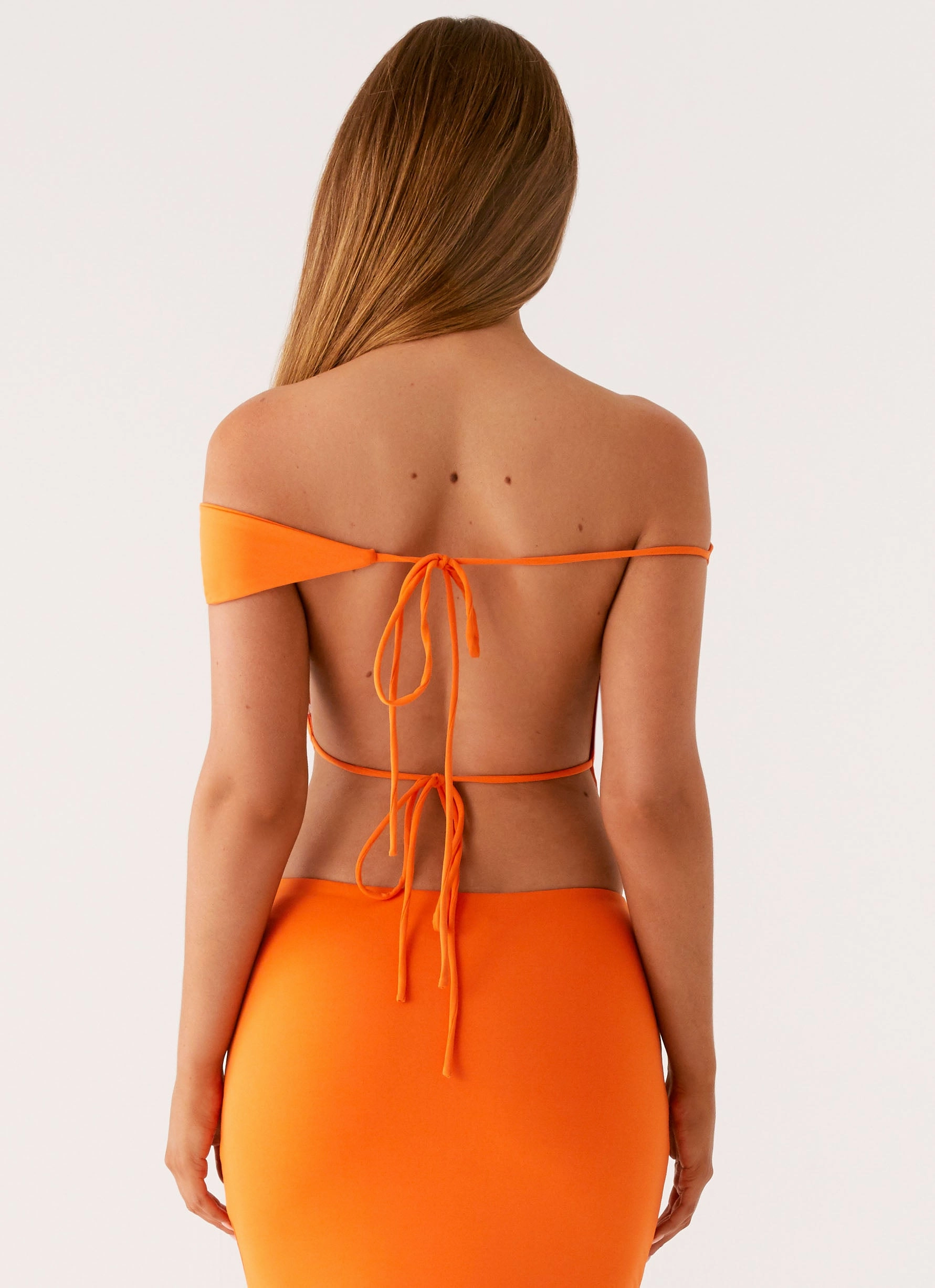 Kamara Off Shoulder Top - Orange RaglanSleeve
