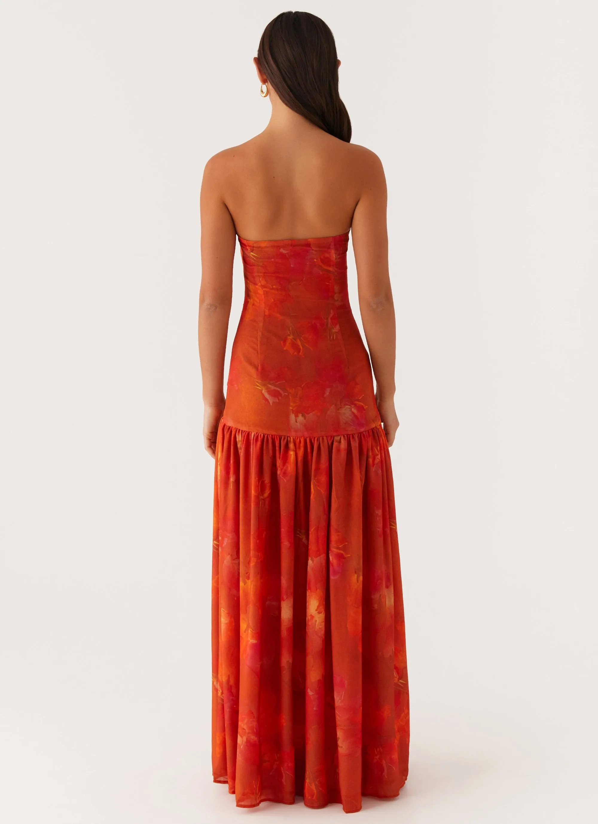 Vibrant Layer Layered Comfort Eden Strapless Maxi Dress - Amber