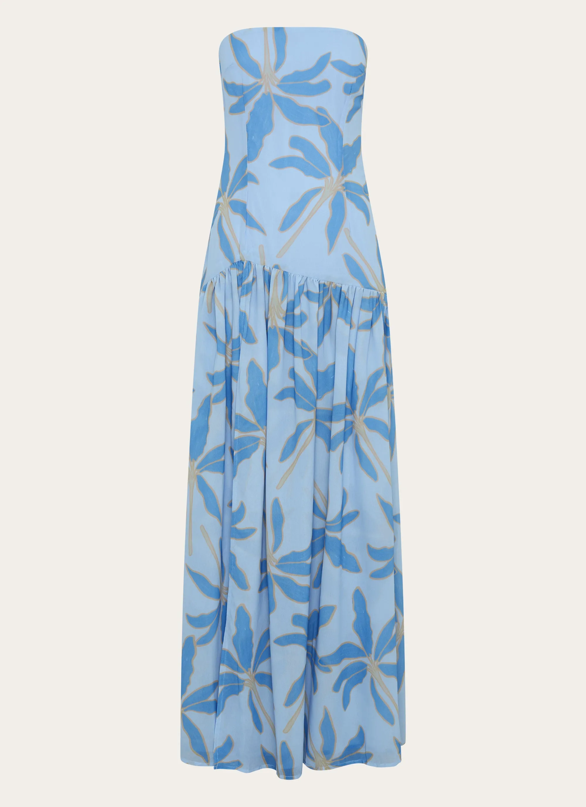 Chill Friendly Eden Strapless Maxi Dress - Opulent Blue