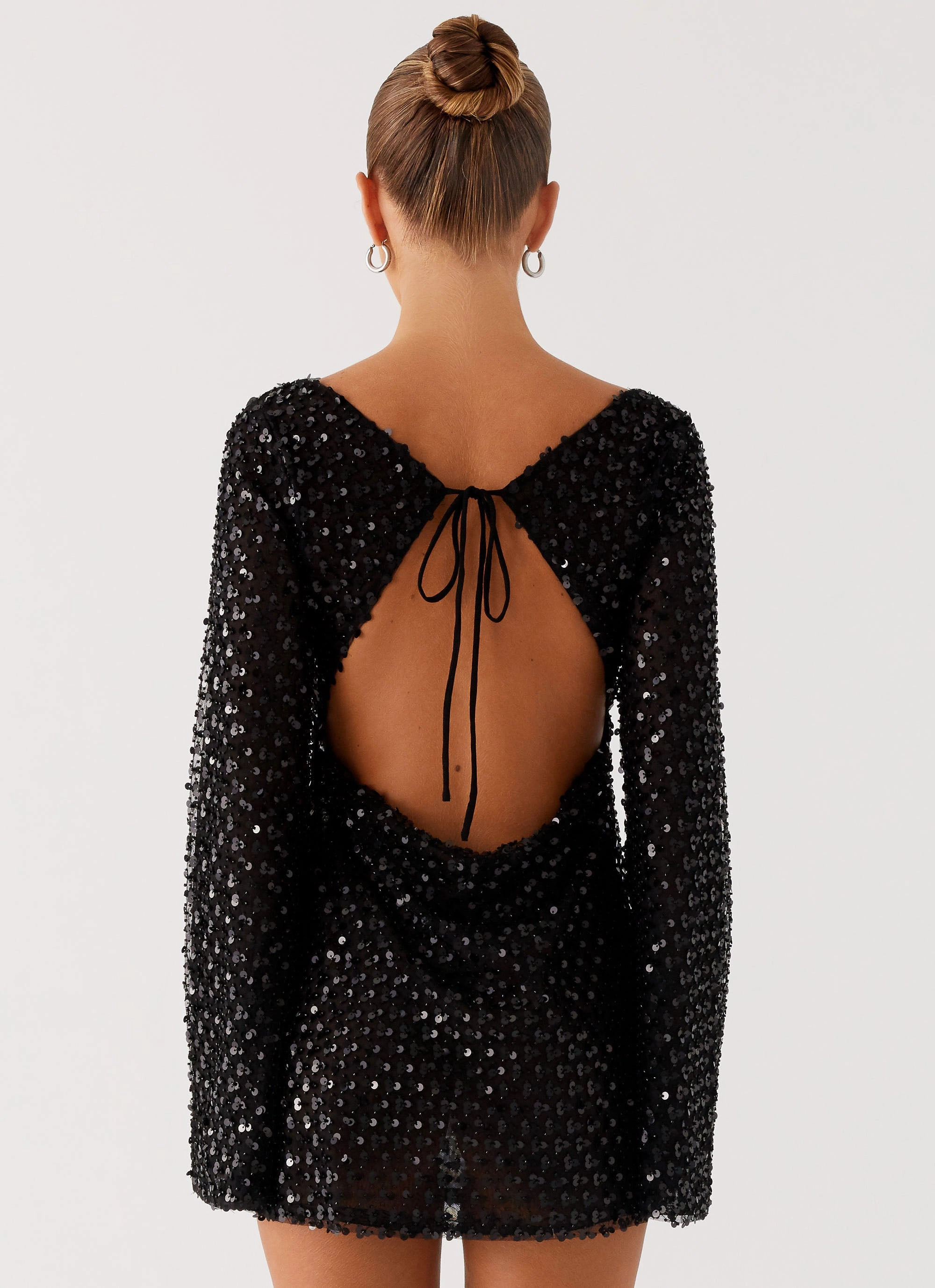 Easy Comfort Edessa Sequin Mini Dress - Black