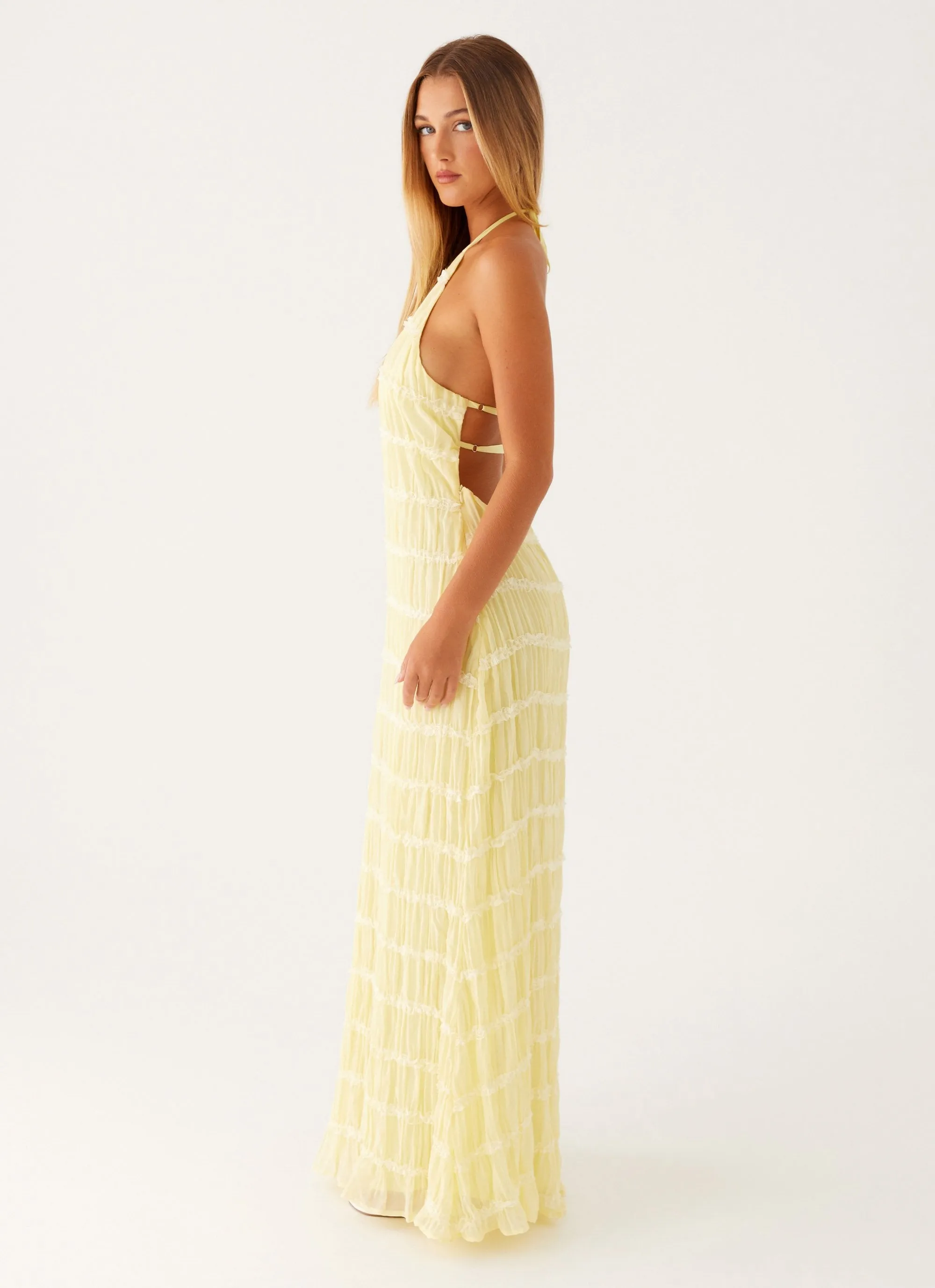 Aullie Maxi Dress - Yellow Chill Edge