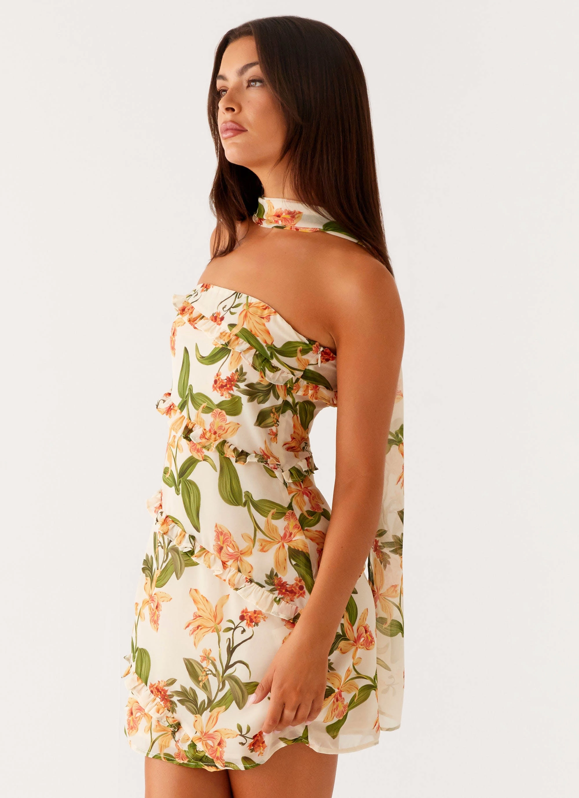 Layered Wear Edwina Strapless Mini Dress - Floral Print
