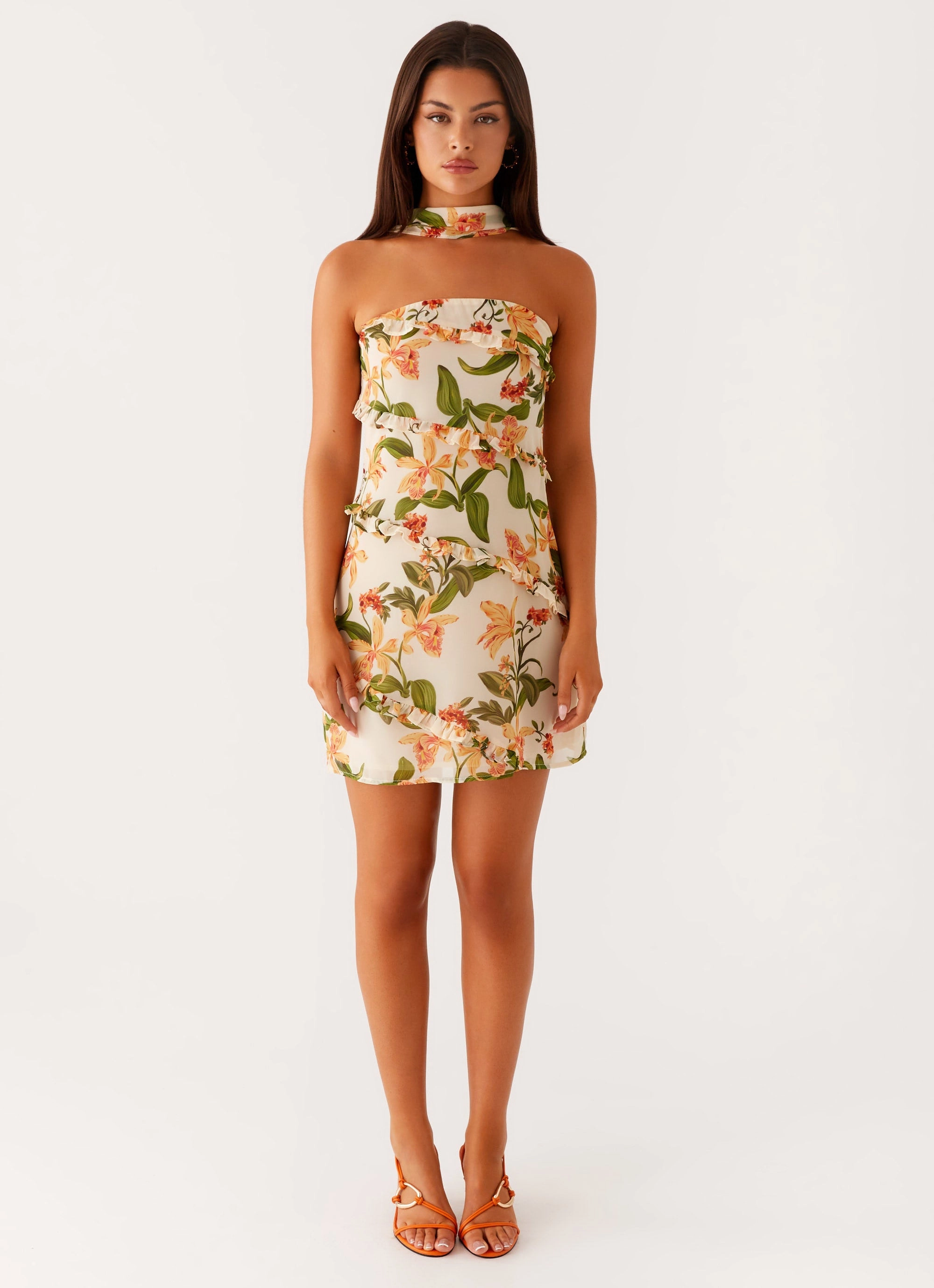 City Essential Edwina Strapless Mini Dress - Floral Print
