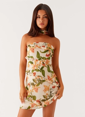 Chic Harmony Edwina Strapless Mini Dress - Floral Print