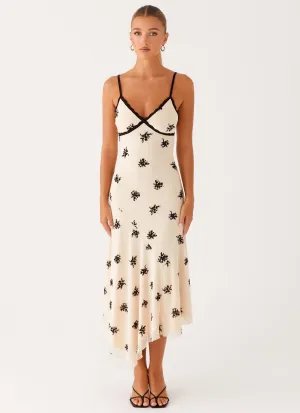 Amelia Midi Dress - Nude Bare Glow