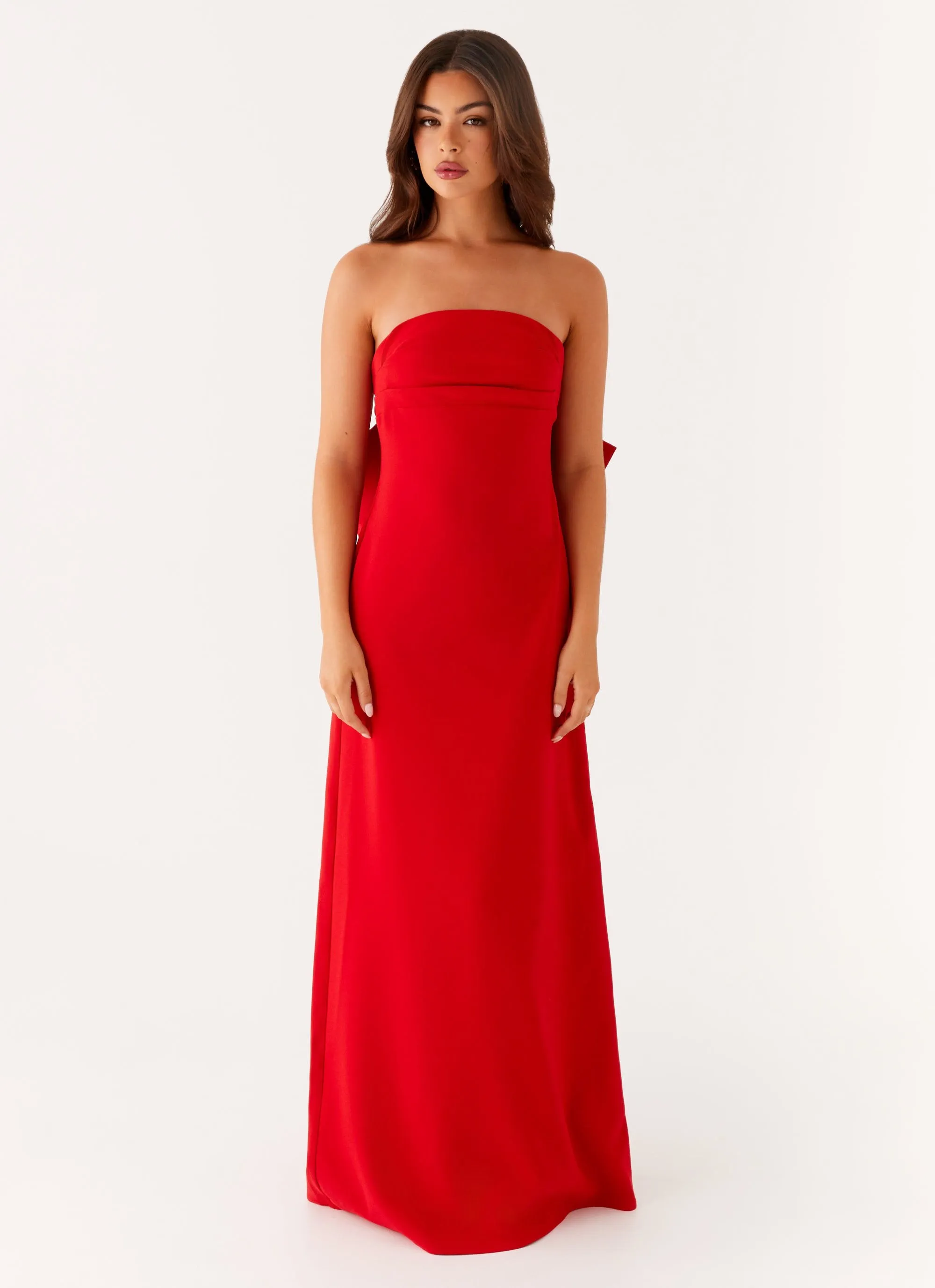 Meredith Maxi Dress - Red All weather