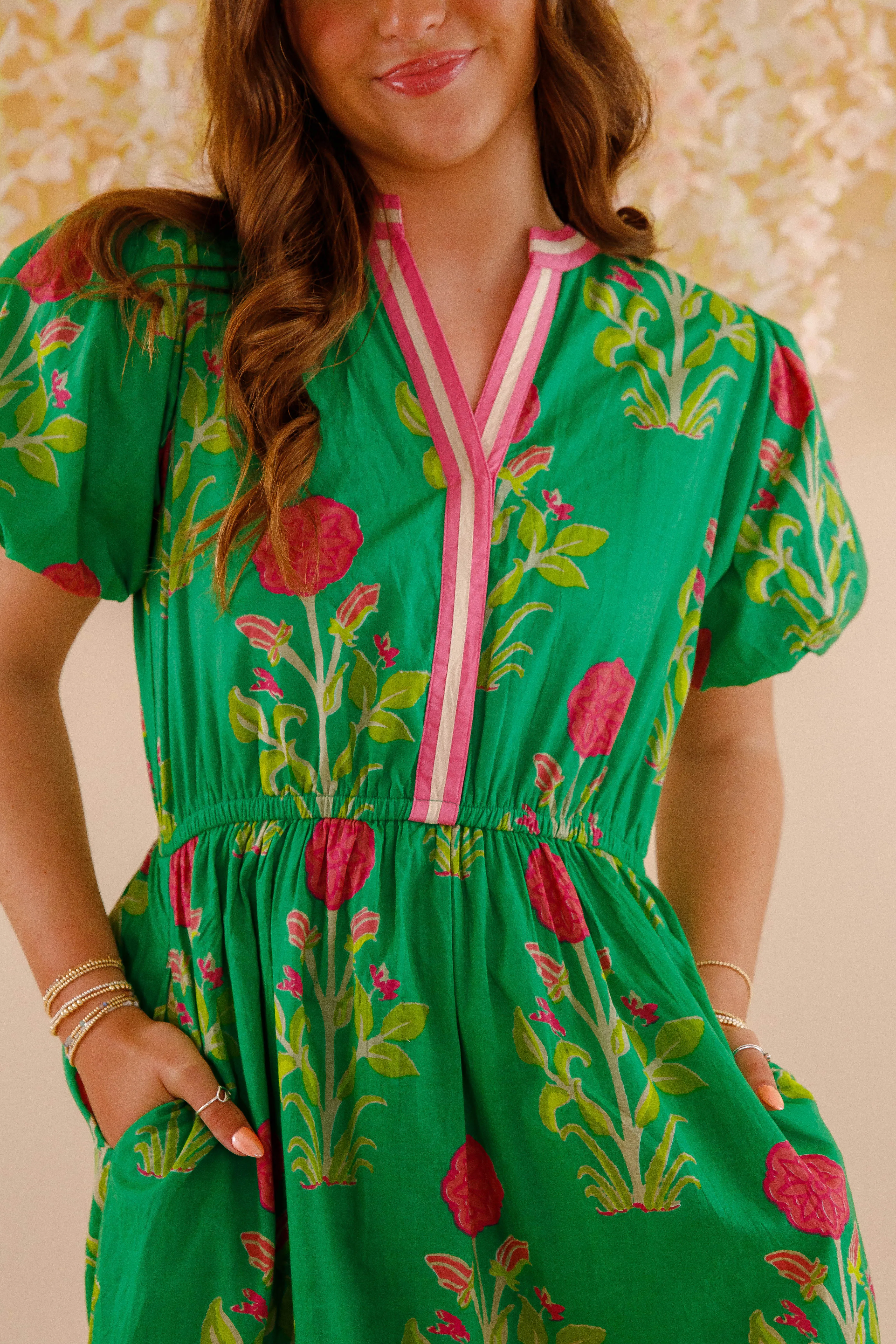 Bring Me Back To Life Midi Dress-Green Lounge Mode Floor-Length