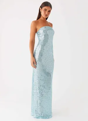 Lyric Sequin Maxi Dress - Turquoise Vibrant Spirit Baby-Shower