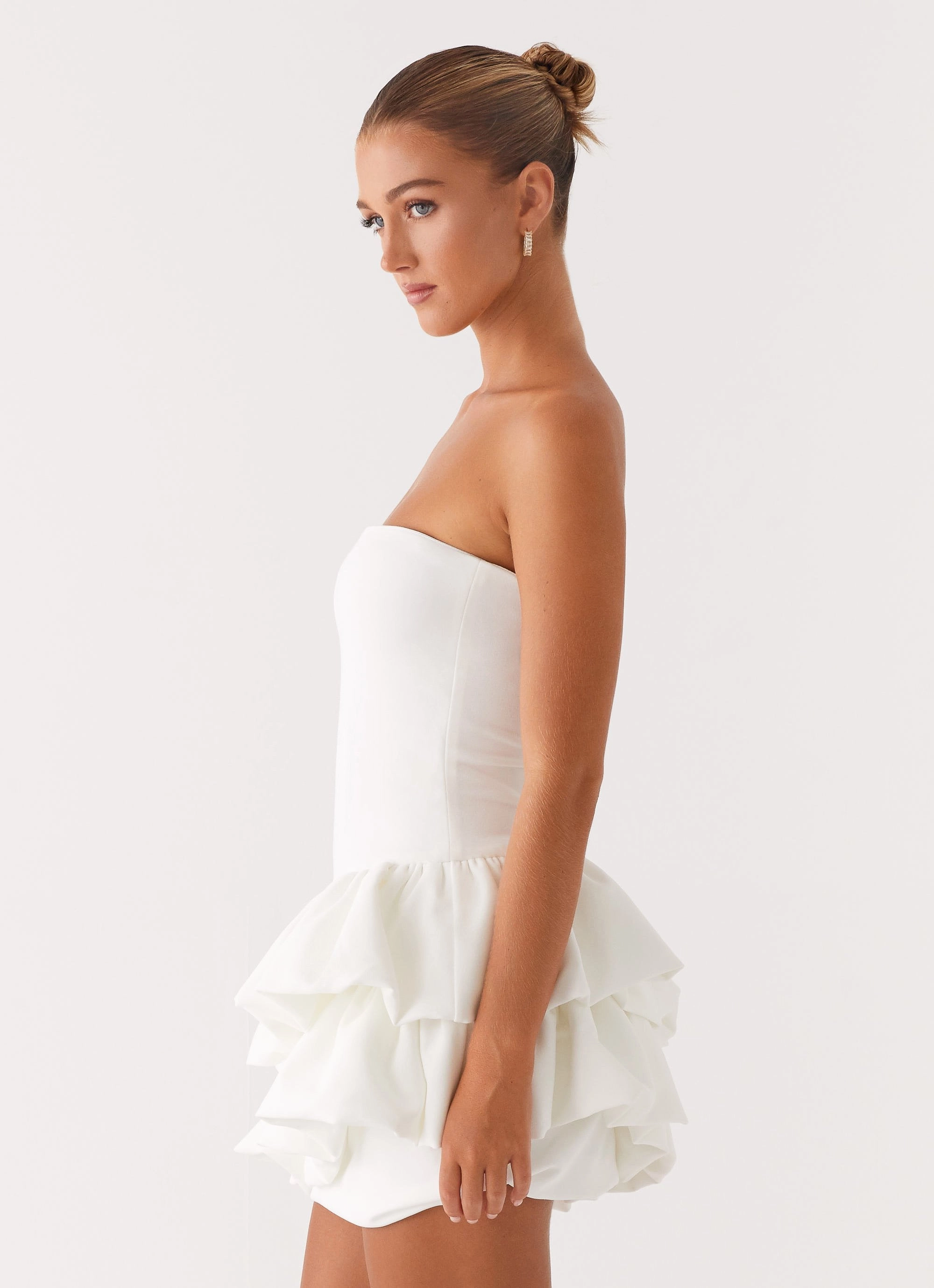 Stylish party wear Classic-style Marie Mini Dress - White