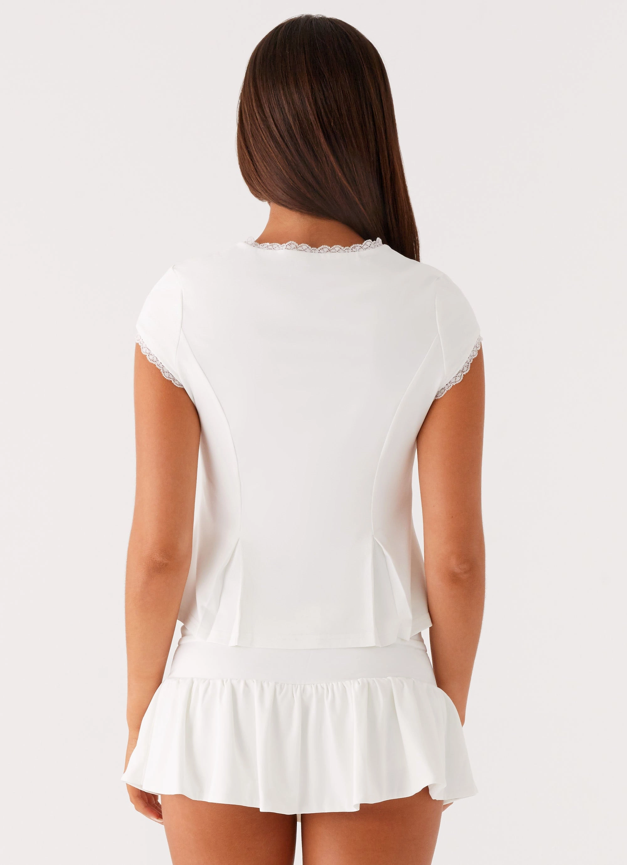 Landon Mini Skort - White Relaxed Vibe Minimal Comfort
