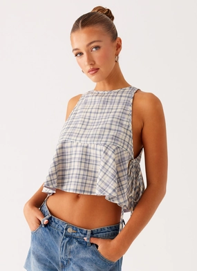 Osborne Halter Top - Check AbrasionResistant Finish Comfy Fit