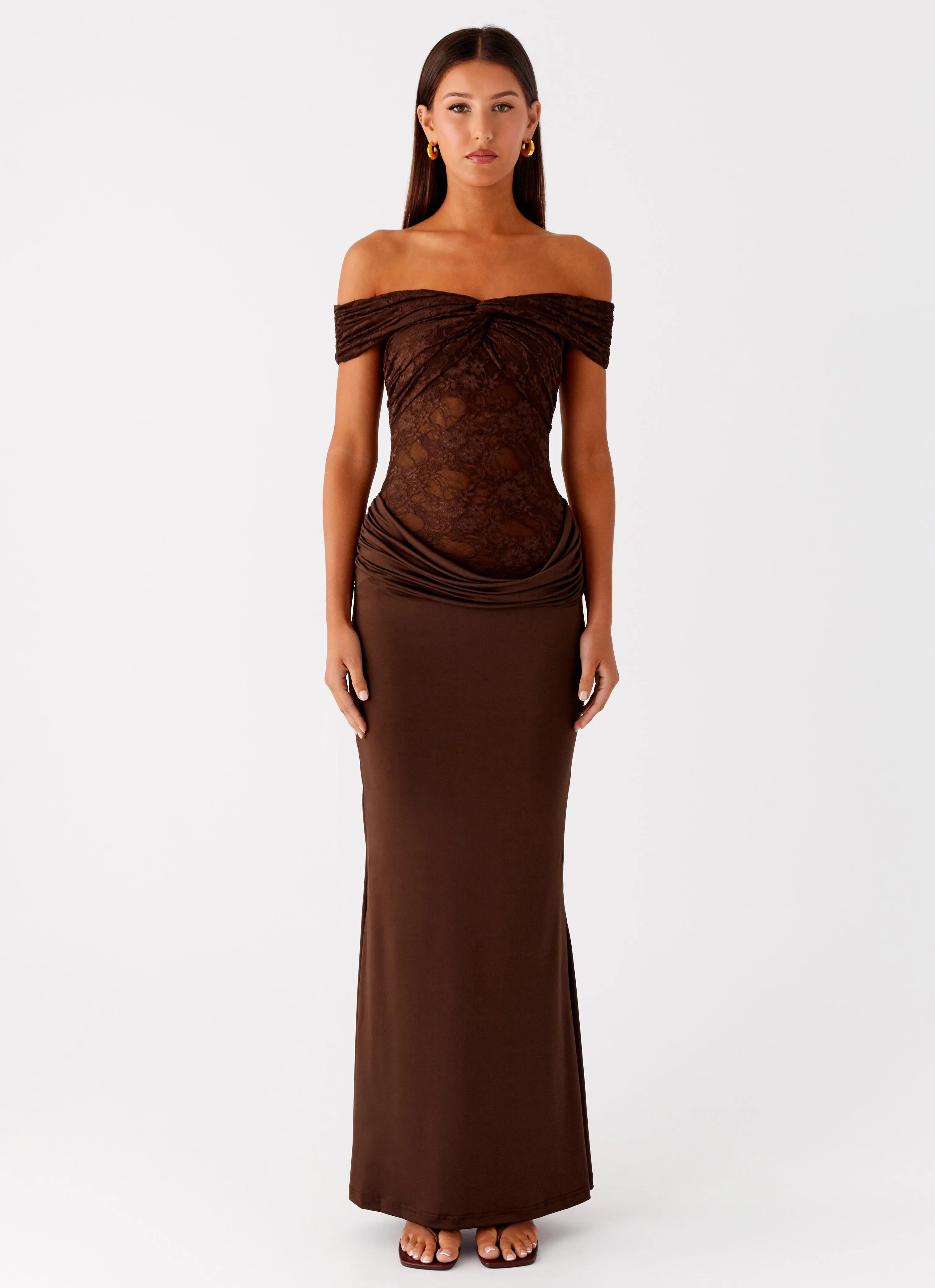 Runway-Ready Either Way Maxi Dress - Chocolate