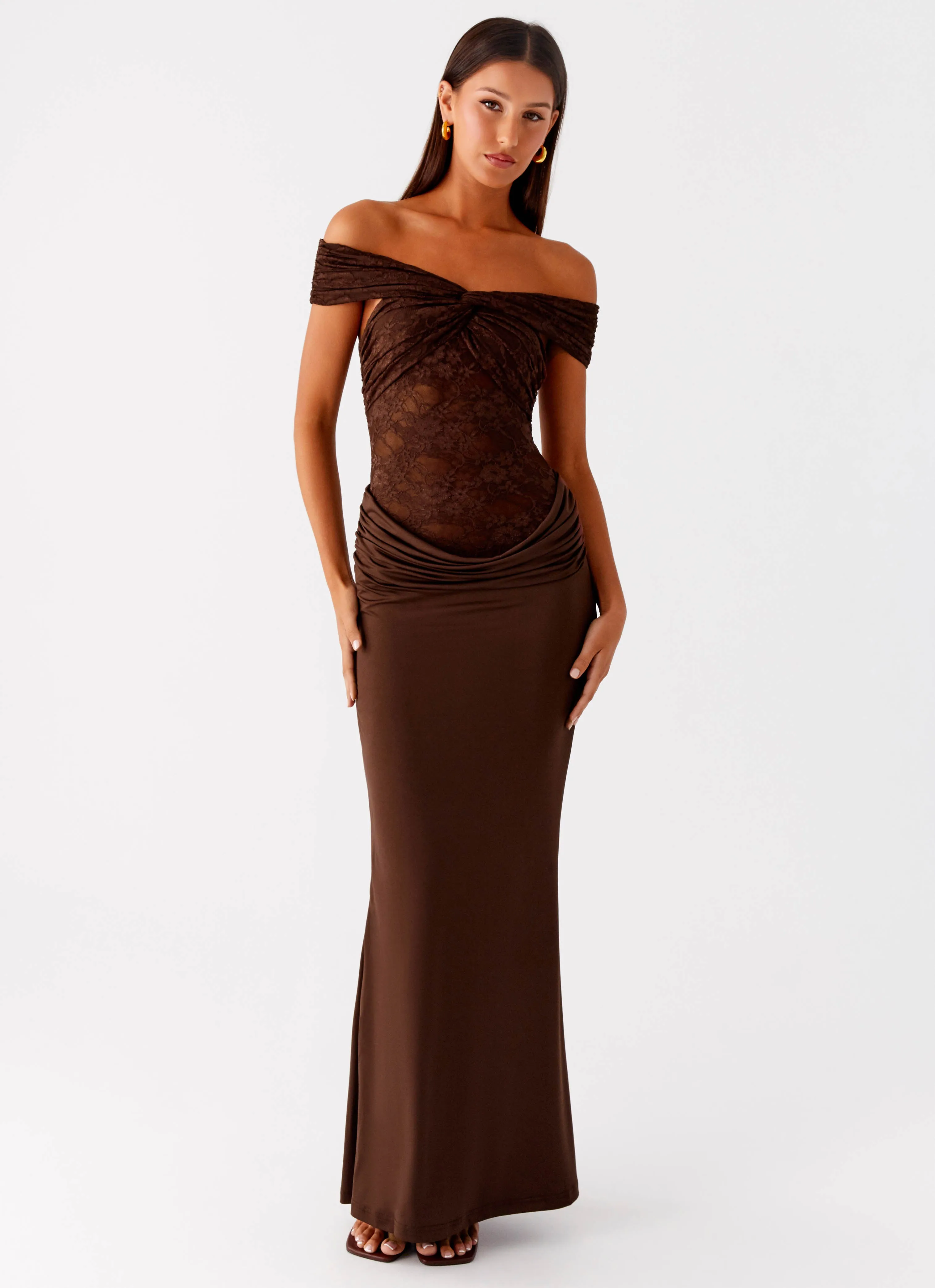 Resort Outfit Chic Tone Either Way Maxi Dress - Chocolate