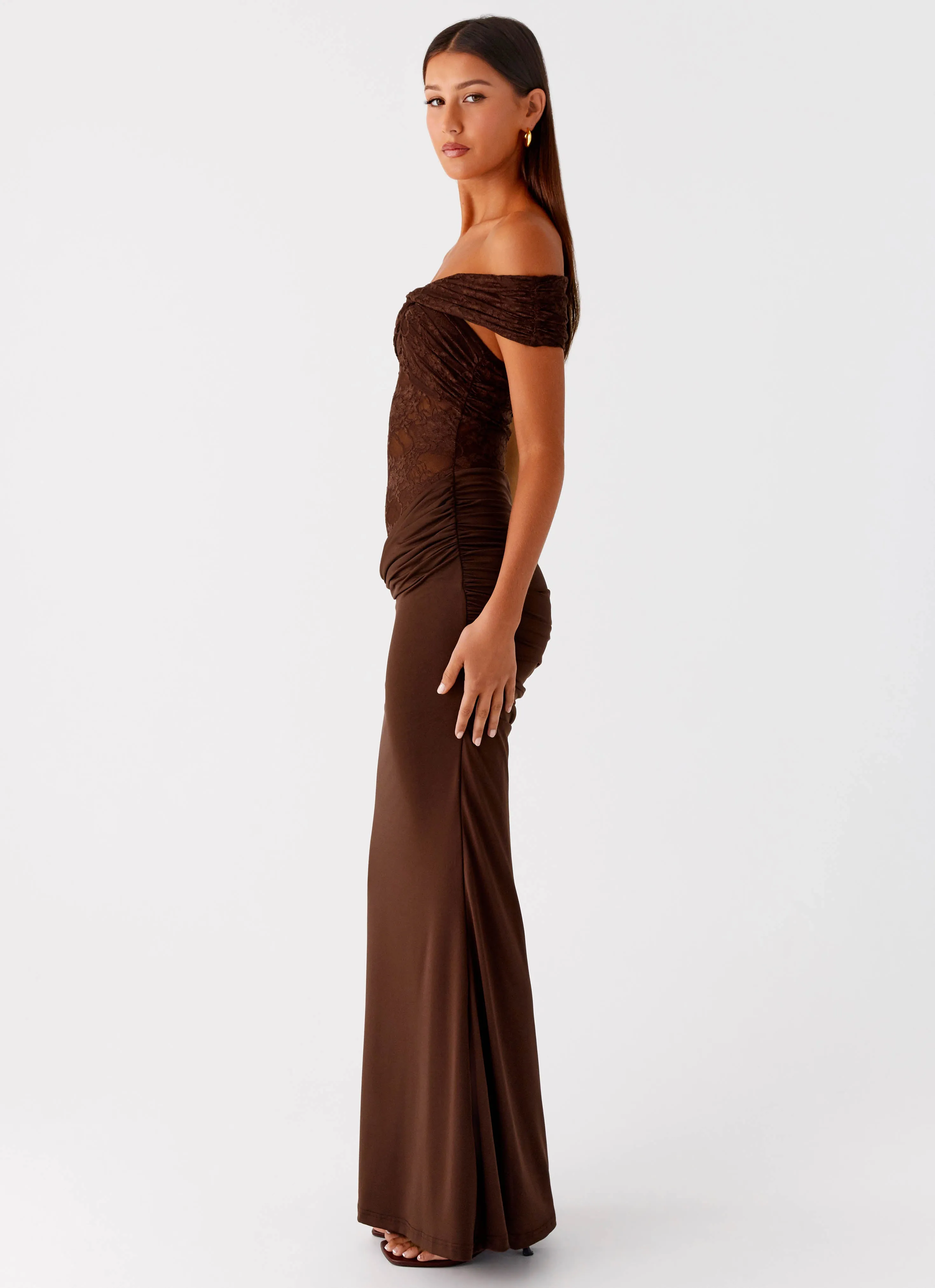 Either Way Maxi Dress - Chocolate Bright-colored piece Seasonal piece