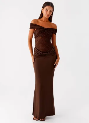 Resort Outfit Chic Tone Either Way Maxi Dress - Chocolate
