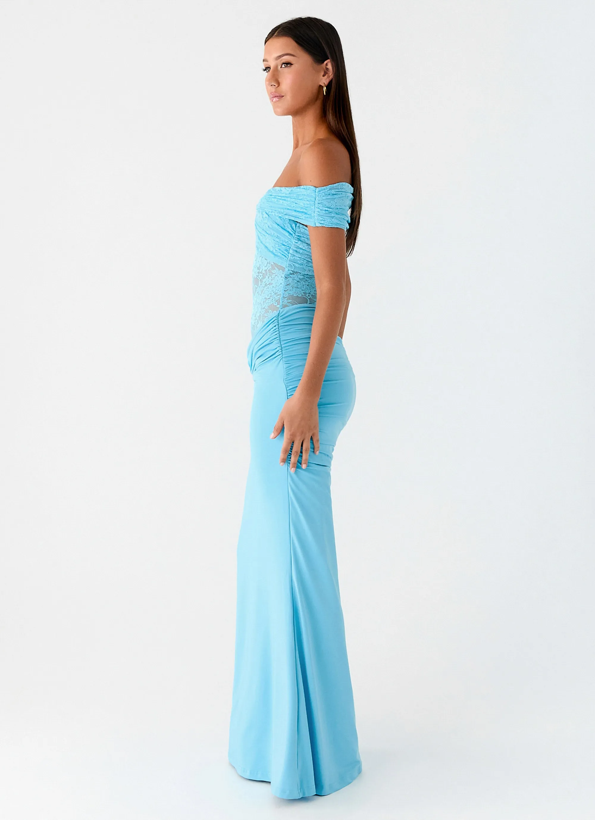 Office Shape Flowy-Shape Either Way Maxi Dress - Turquoise Blue