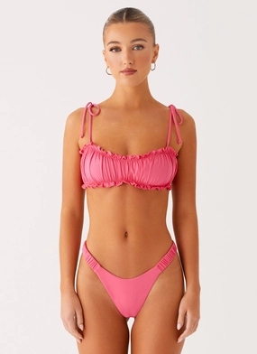 El Nido Bikini Top - Pink applique venue semi-formal look