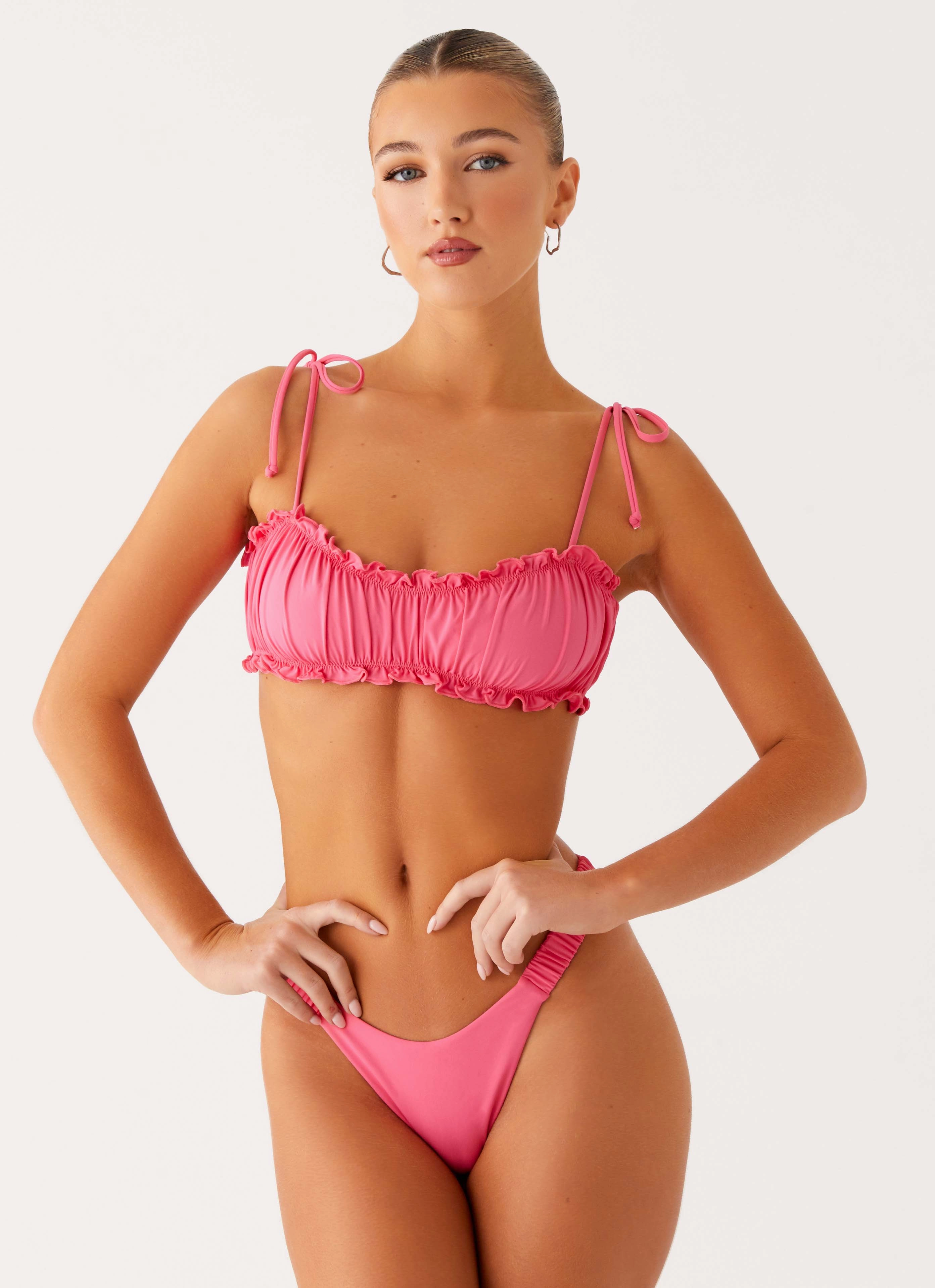 El Nido Bikini Top - Pink Odor Control Silver Ion Action Performance