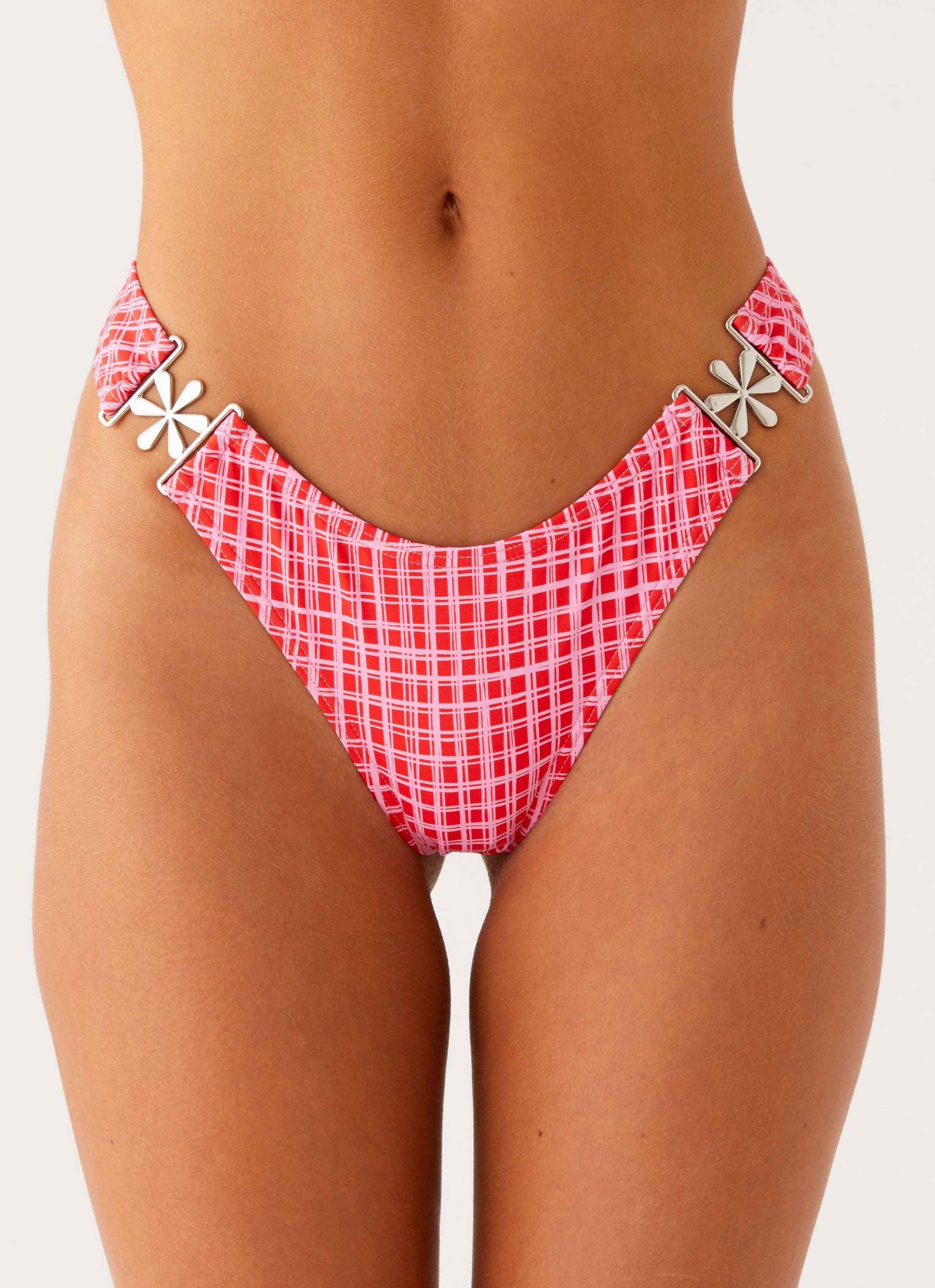 Tactical Saint Lucia Bikini Bottoms - Pink Check