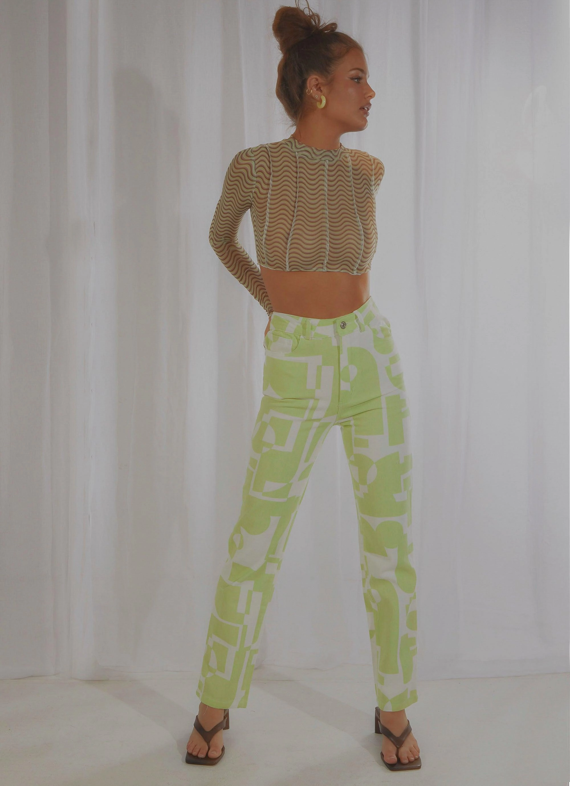 Electric Avenue Pants - Lime Breathable mesh