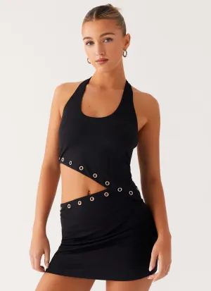 Riot Mini Dress - Black Flow Friendly