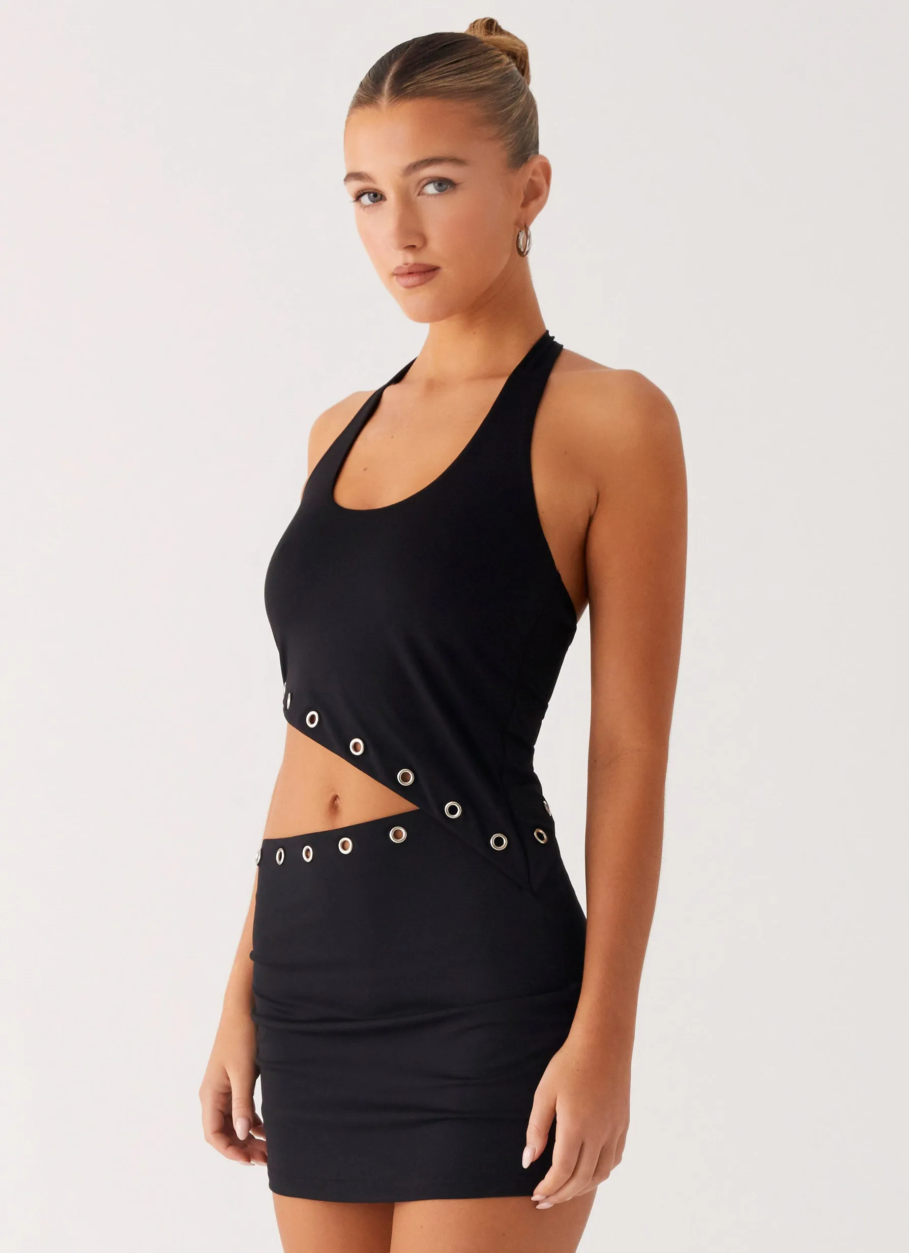 Riot Mini Dress - Black Retro Mood Easy to Wear