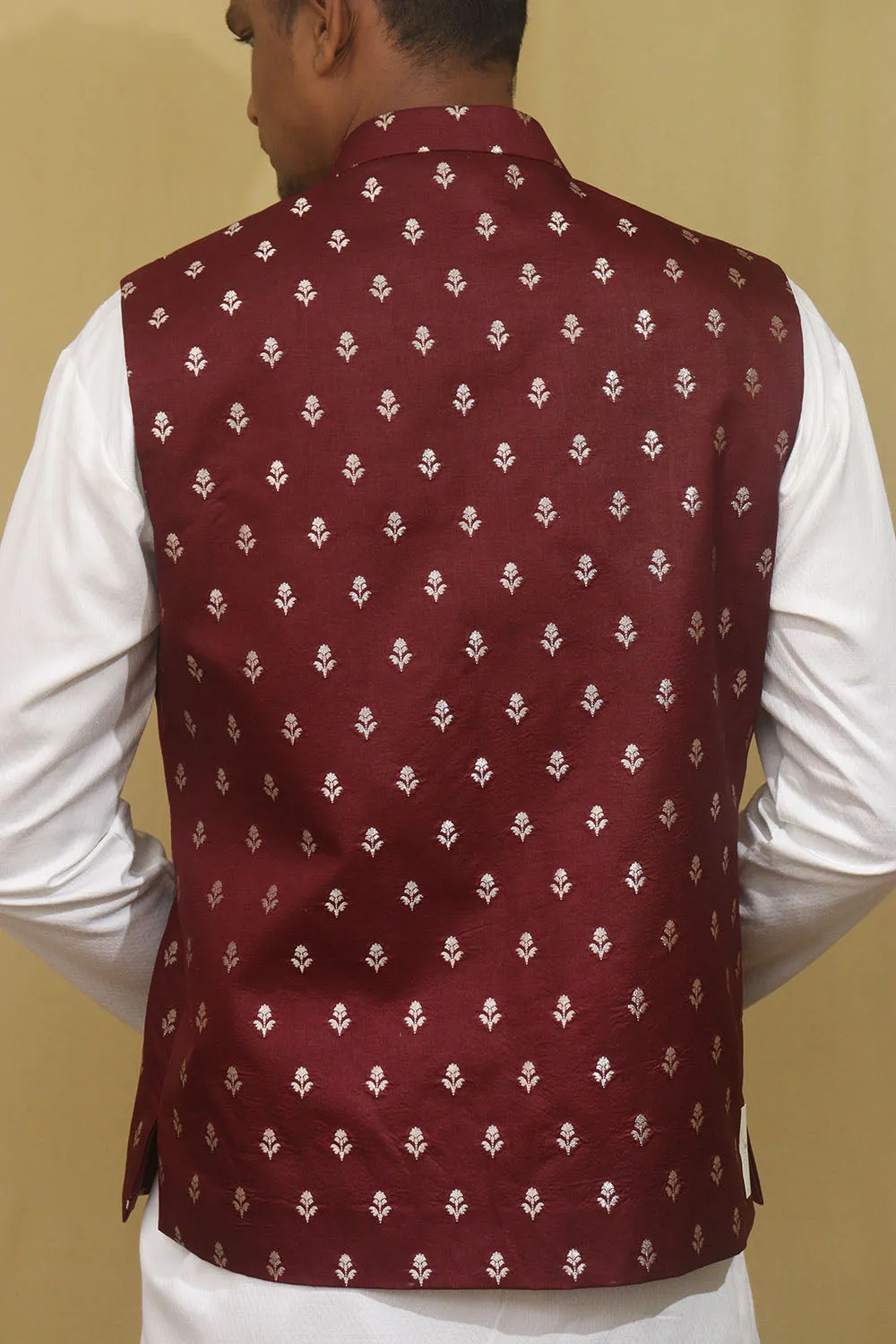 Elegant Maroon Banarasi Silk Jacket: A Timeless Fashion Statement