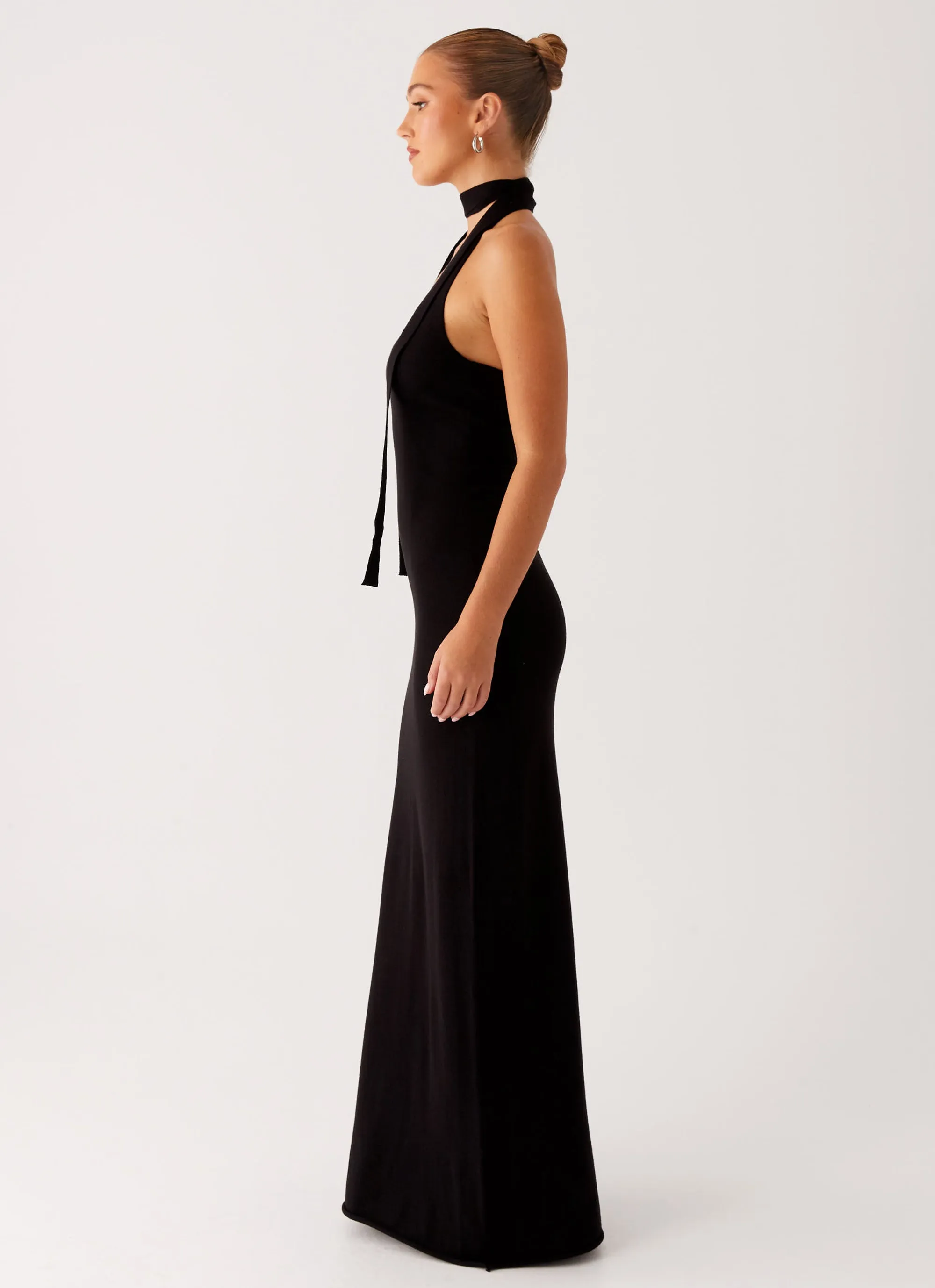 Eddie Knit Maxi Dress - Black Body Fit Love Soft