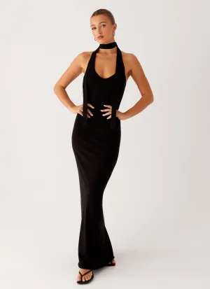 Eddie Knit Maxi Dress - Black Ceremony Ready