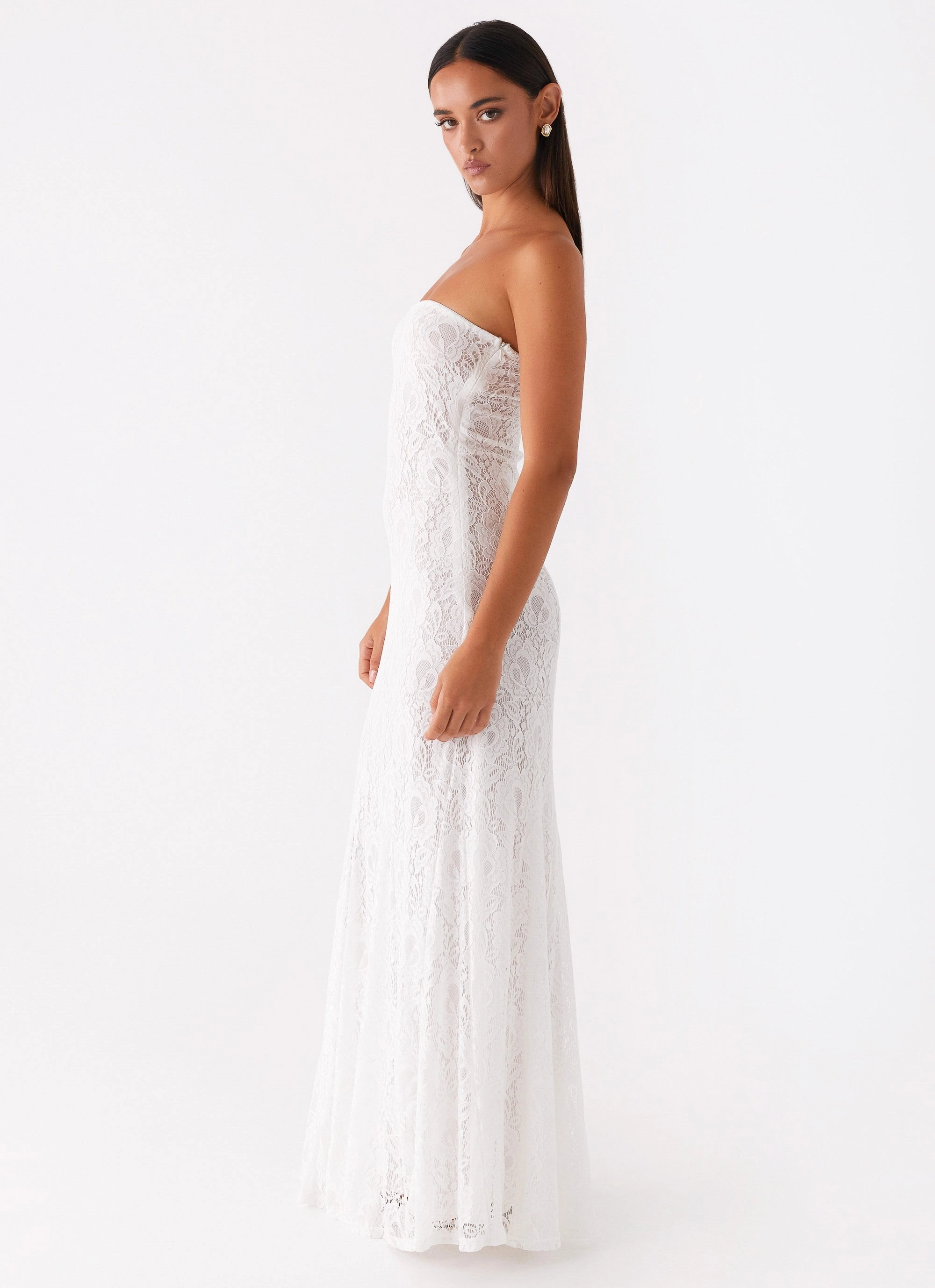 Bride Side Lolita Lace Maxi Dress - Ivory