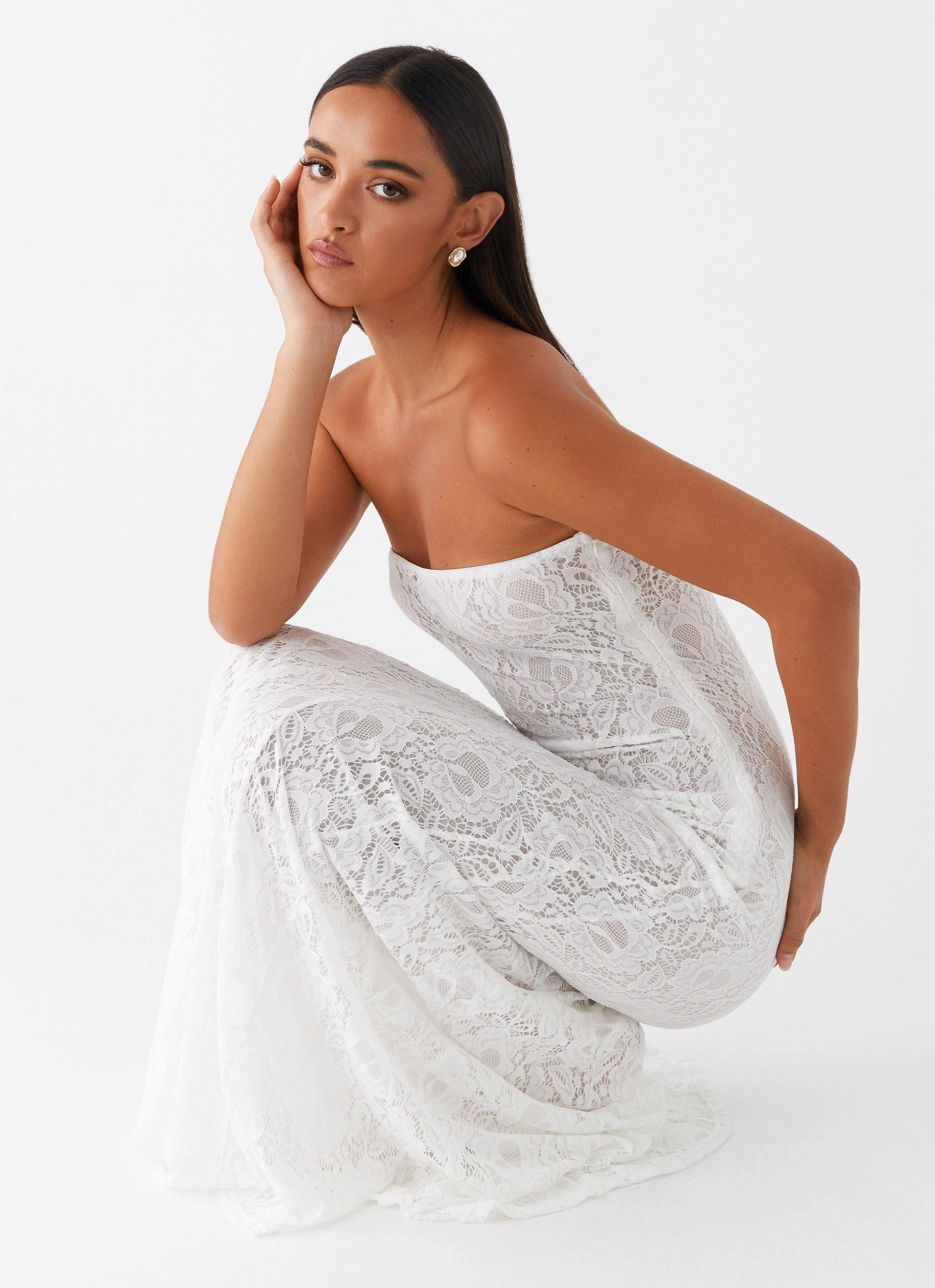 Lolita Lace Maxi Dress - Ivory Comfy and Chic Style Blend