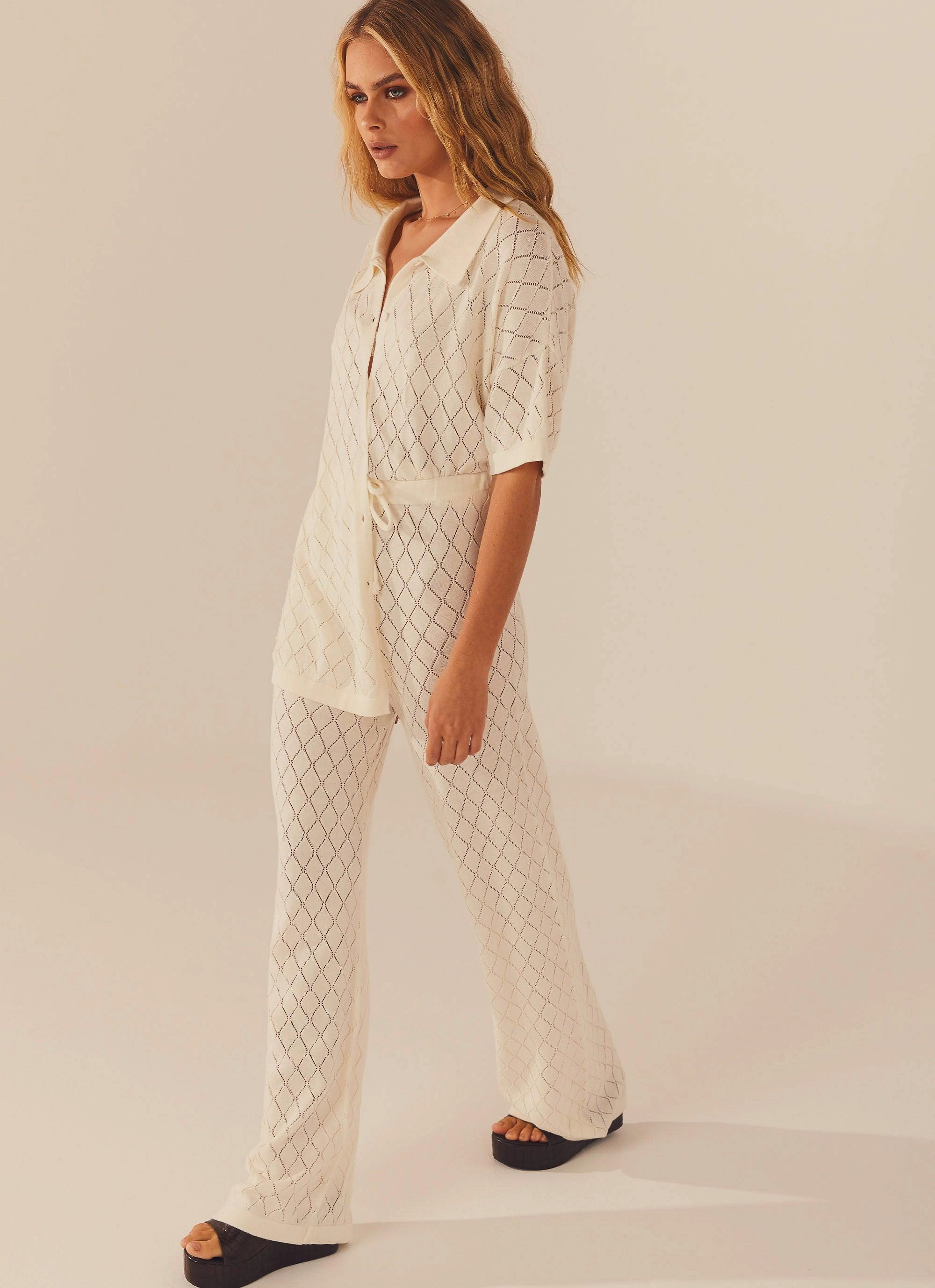 Jaded Knit Pants - White Sand Rugged Fit