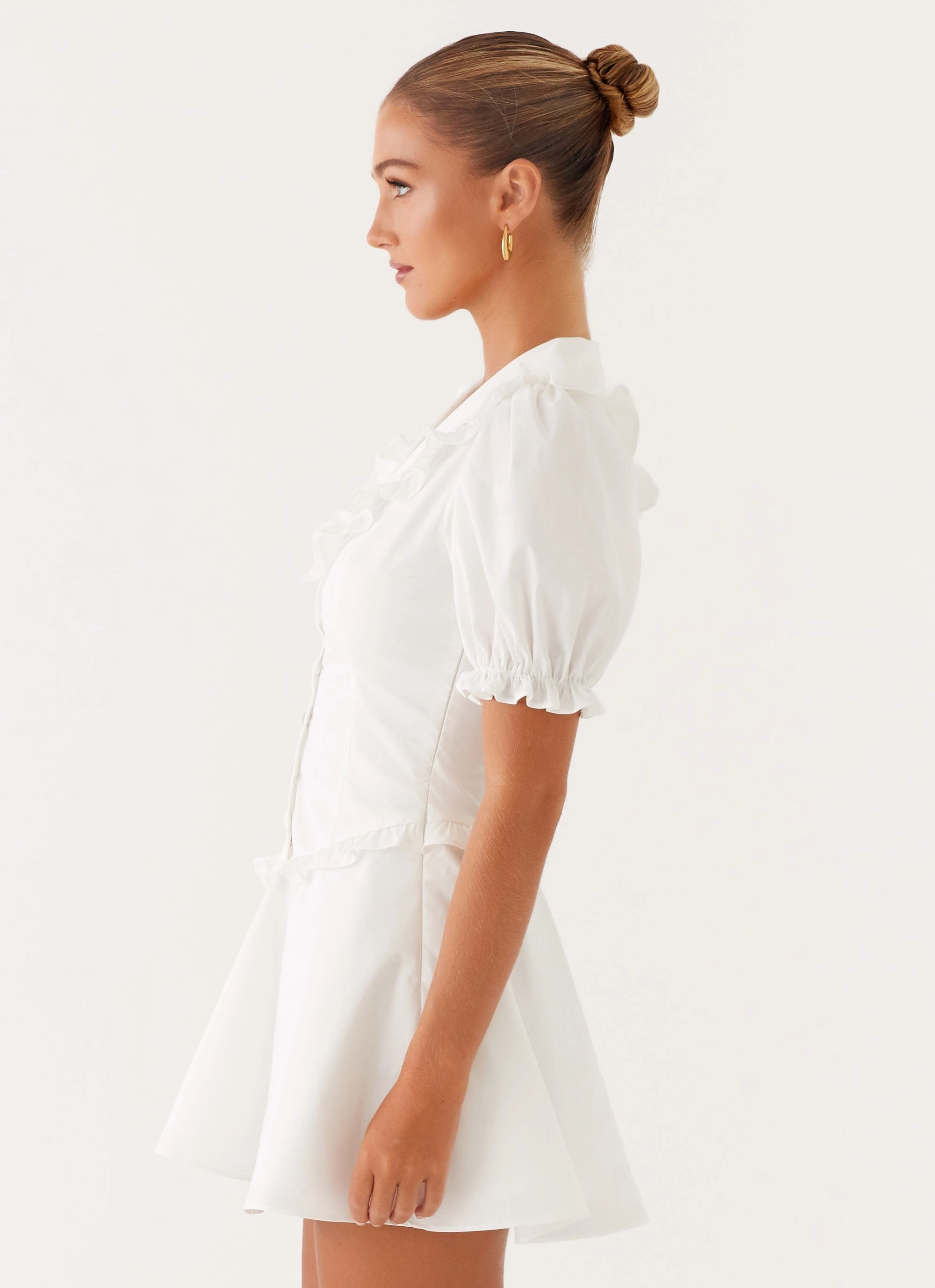 Seana Mini Dress - White Regular-fit