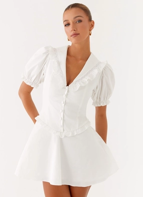 Clean Chic Seana Mini Dress - White