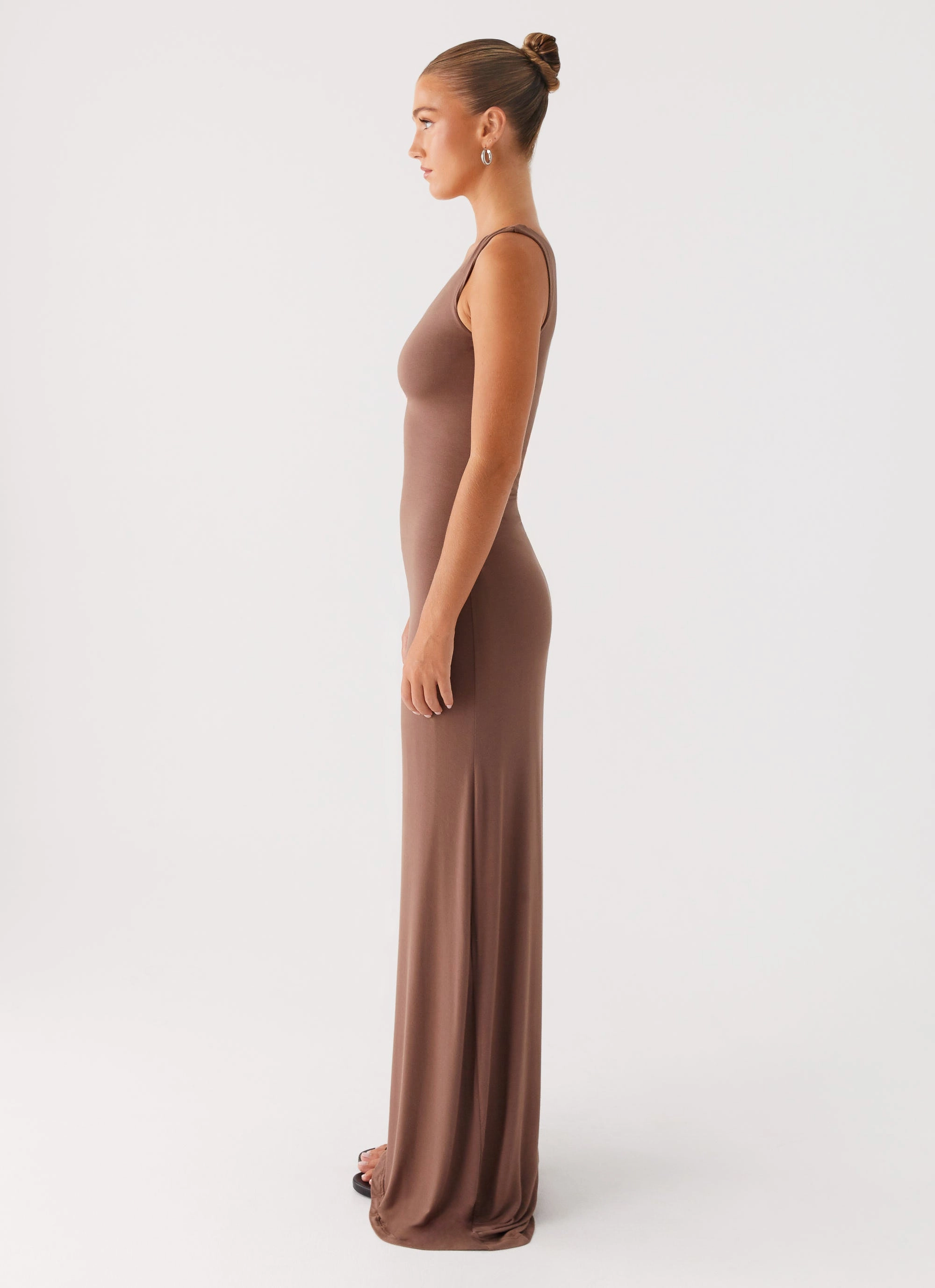 Effortless Layer Wear Formal Setting Dalla Maxi Dress - Dark Chocolate