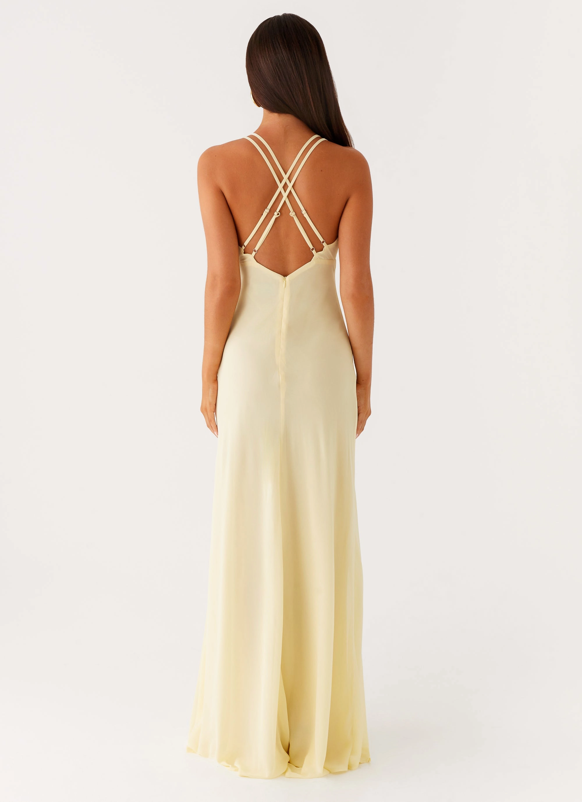 Kacia Maxi Dress - Lemon Dry-Clean-Only