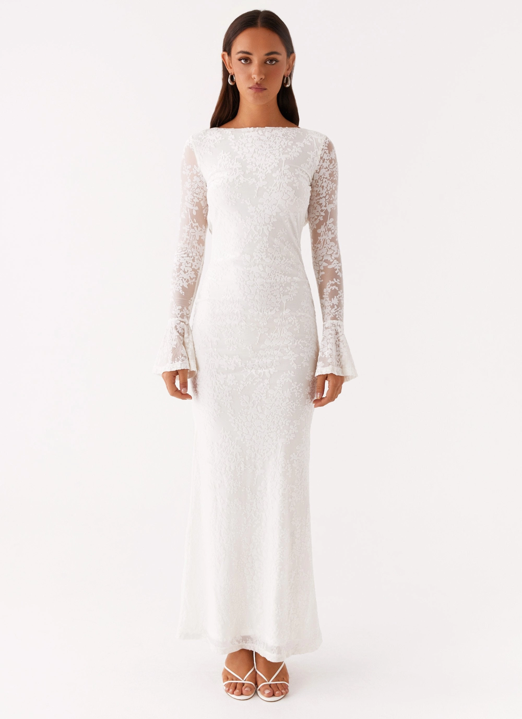 Gender Fluid Beach Walk Thriving Maxi Dress - White