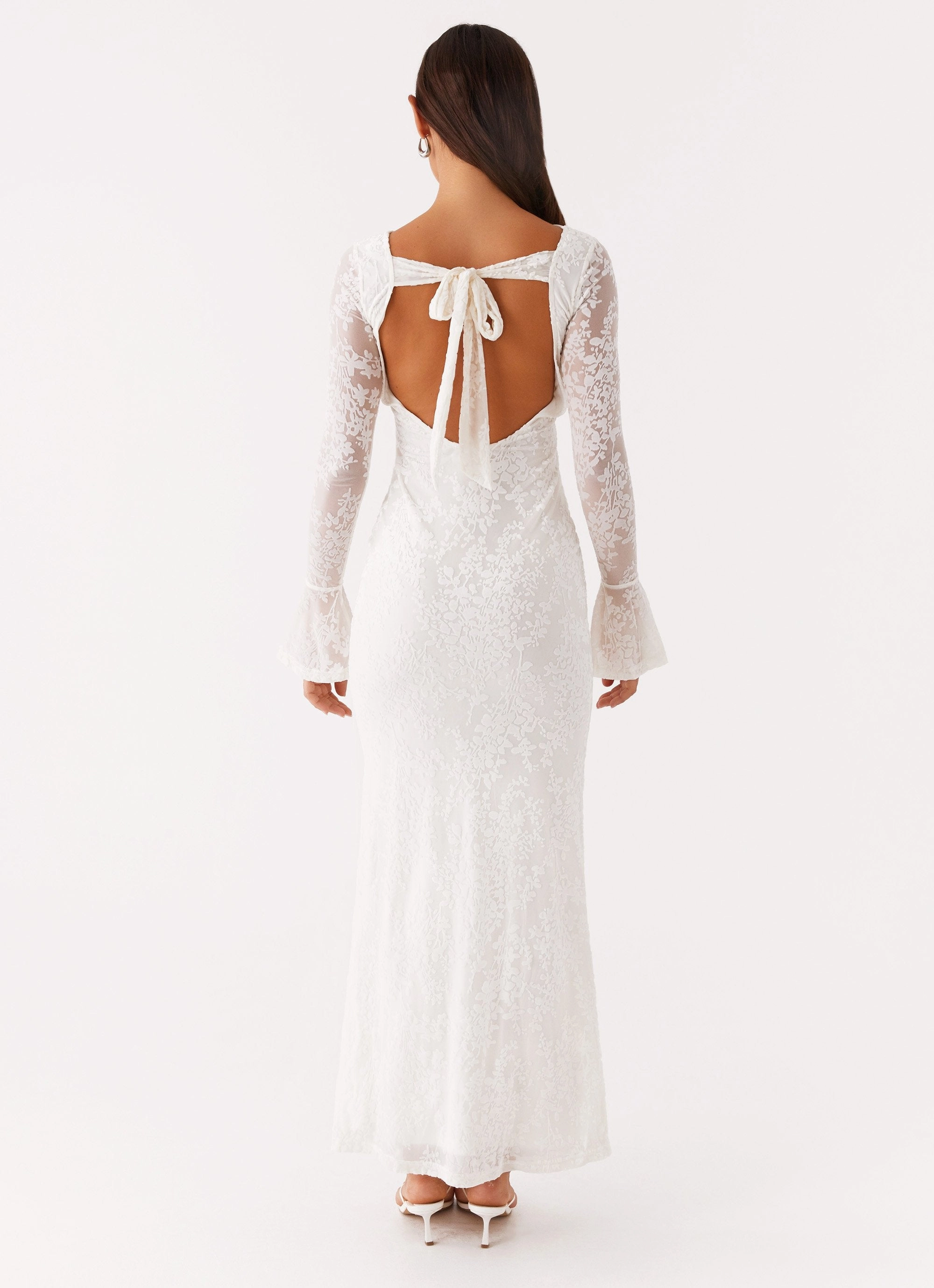Soft And Comfortable Fringe-Detail Thriving Maxi Dress - White