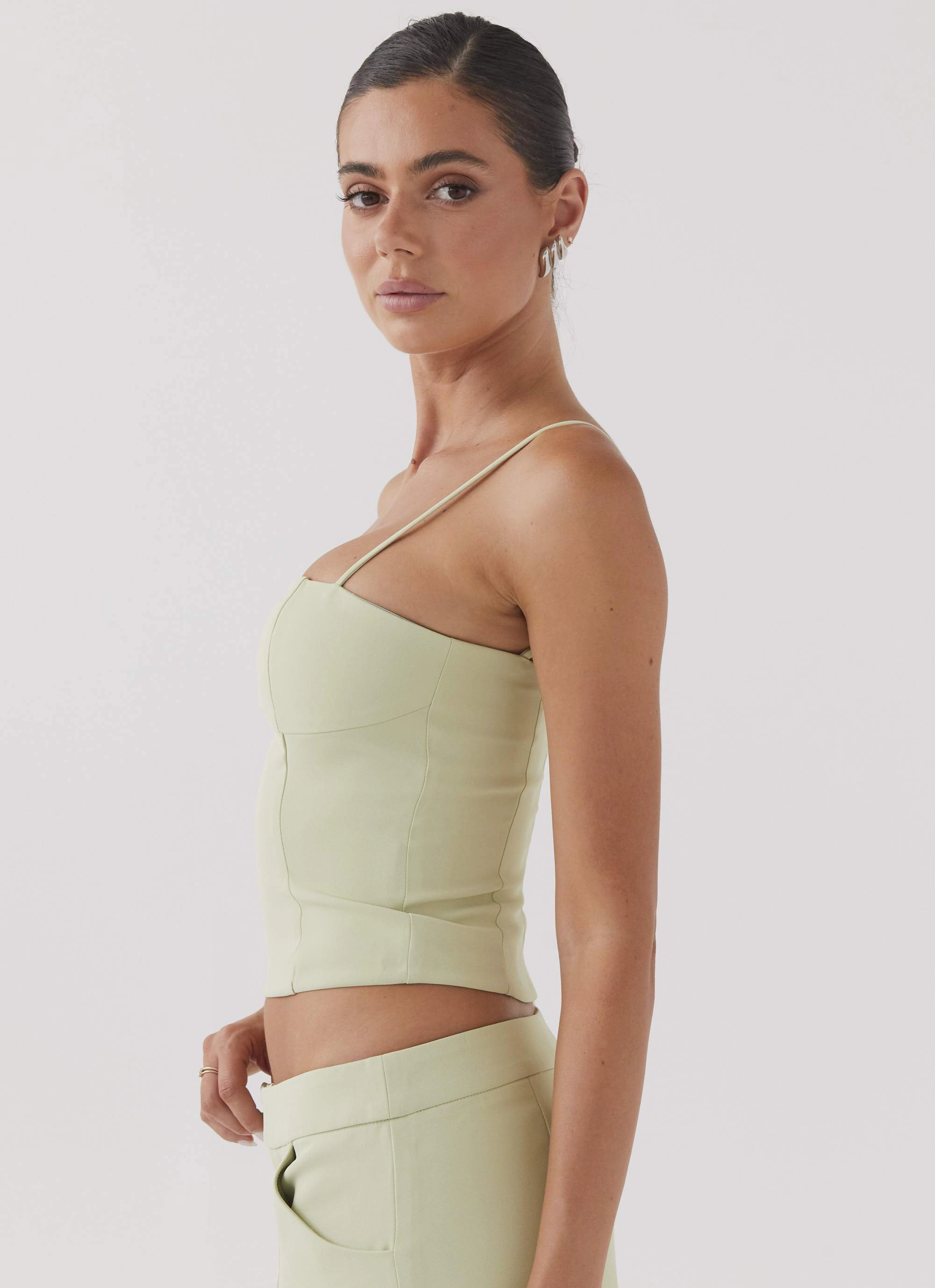 Eliana Crop Top - Green Zest Airflow Vents