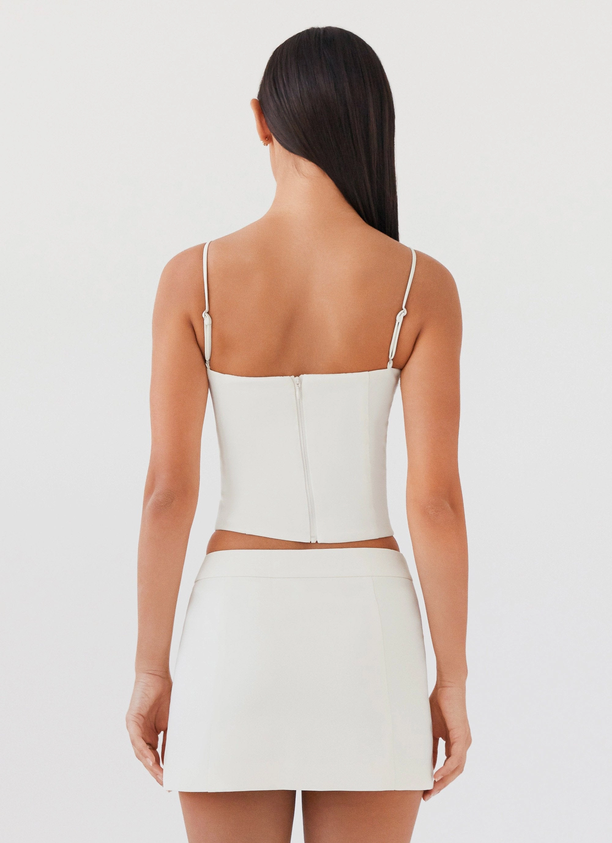 All Purpose Casual Cut Eliana Crop Top - Ivory