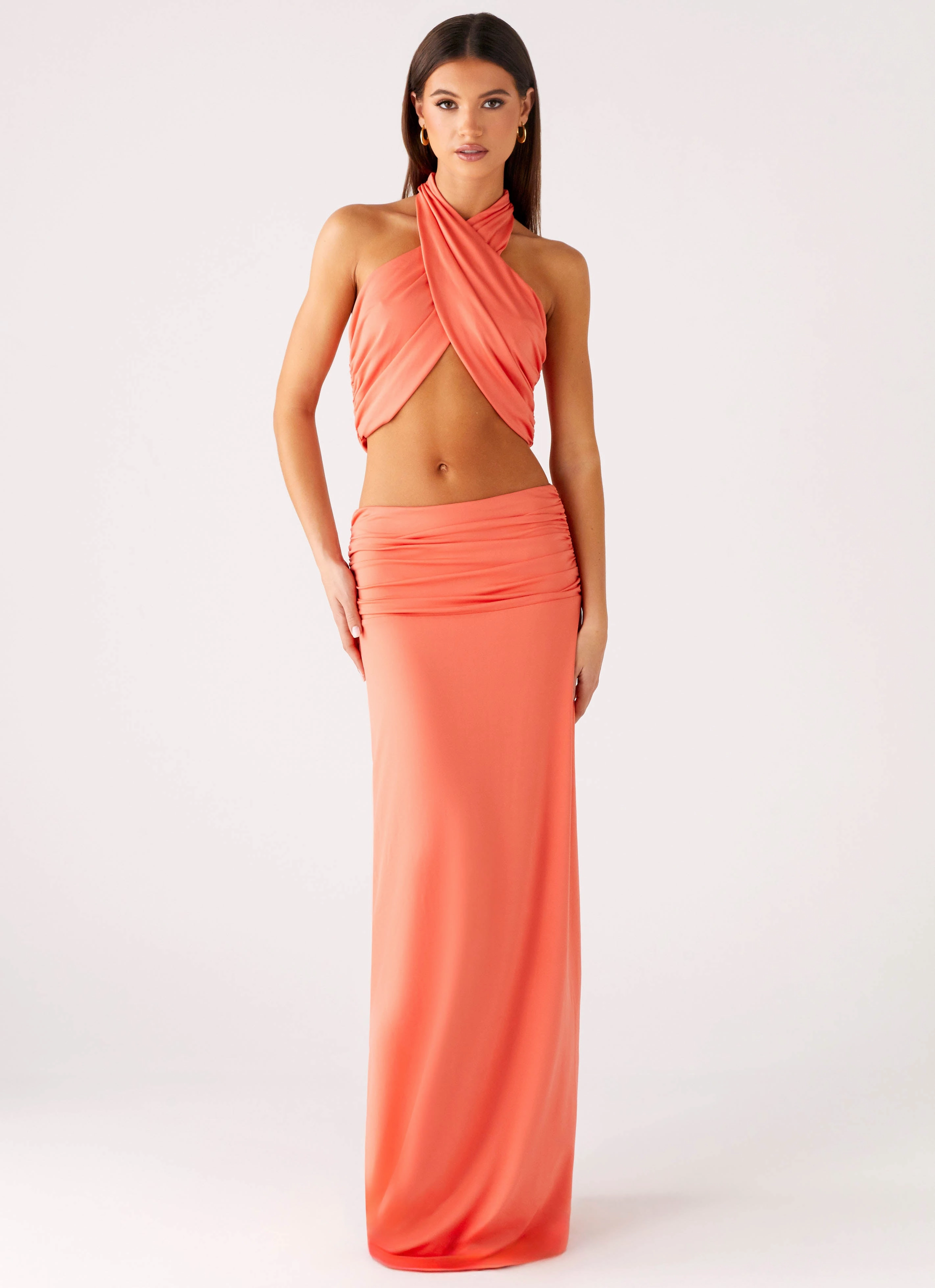 Elisabetta Maxi Skirt - Coral Active Comfort Fit