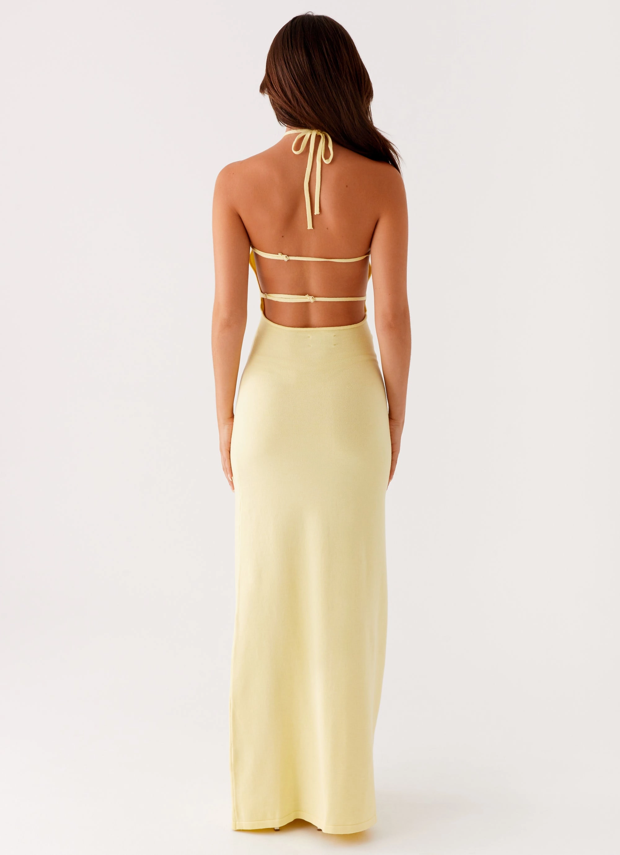 Sophisticated Comfort Sleek Comfort Elisha Knit Maxi Dress - Yellow