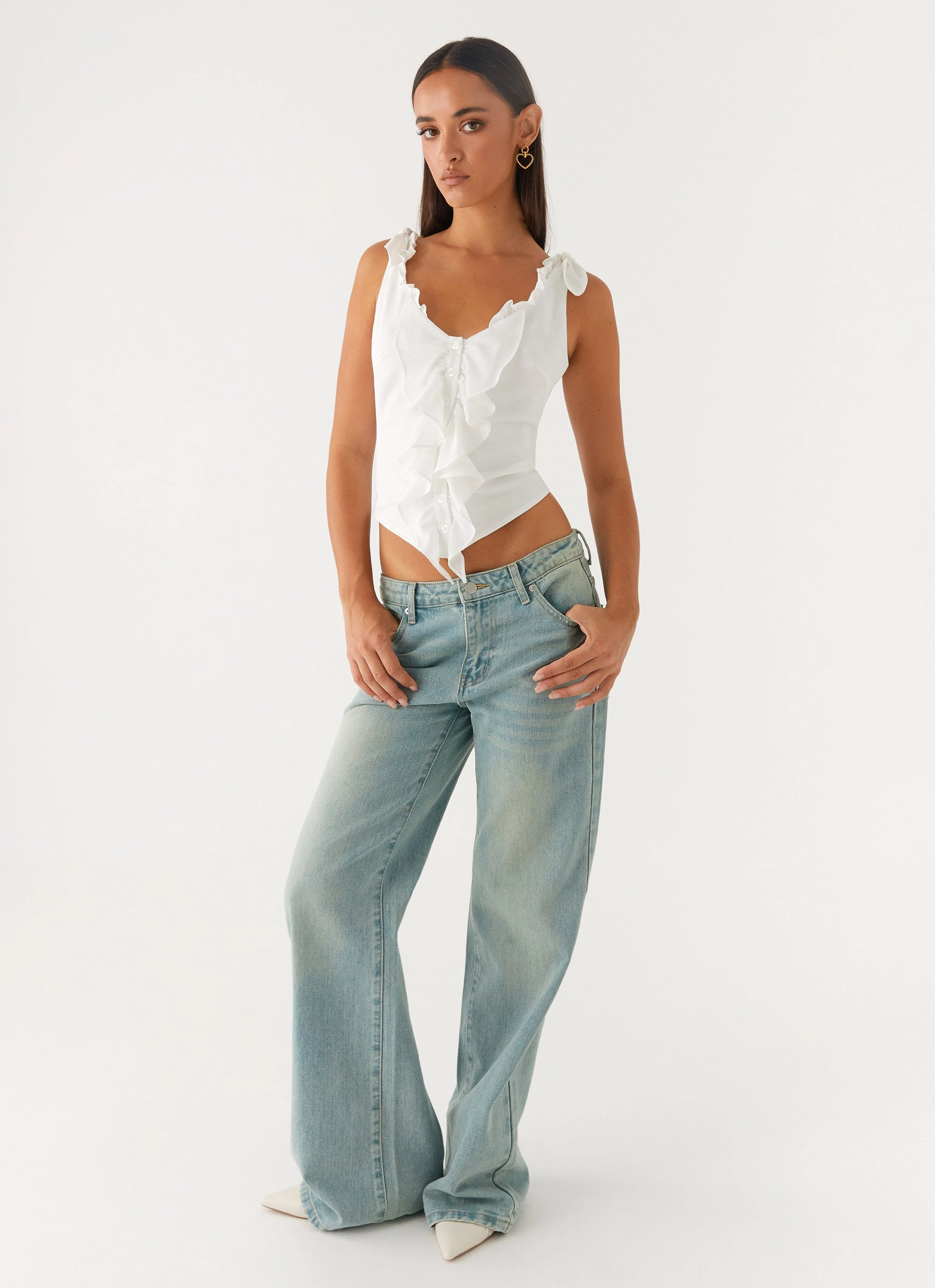 Ellery Top - White Hidden Ventilation Zones Reinforced Hems