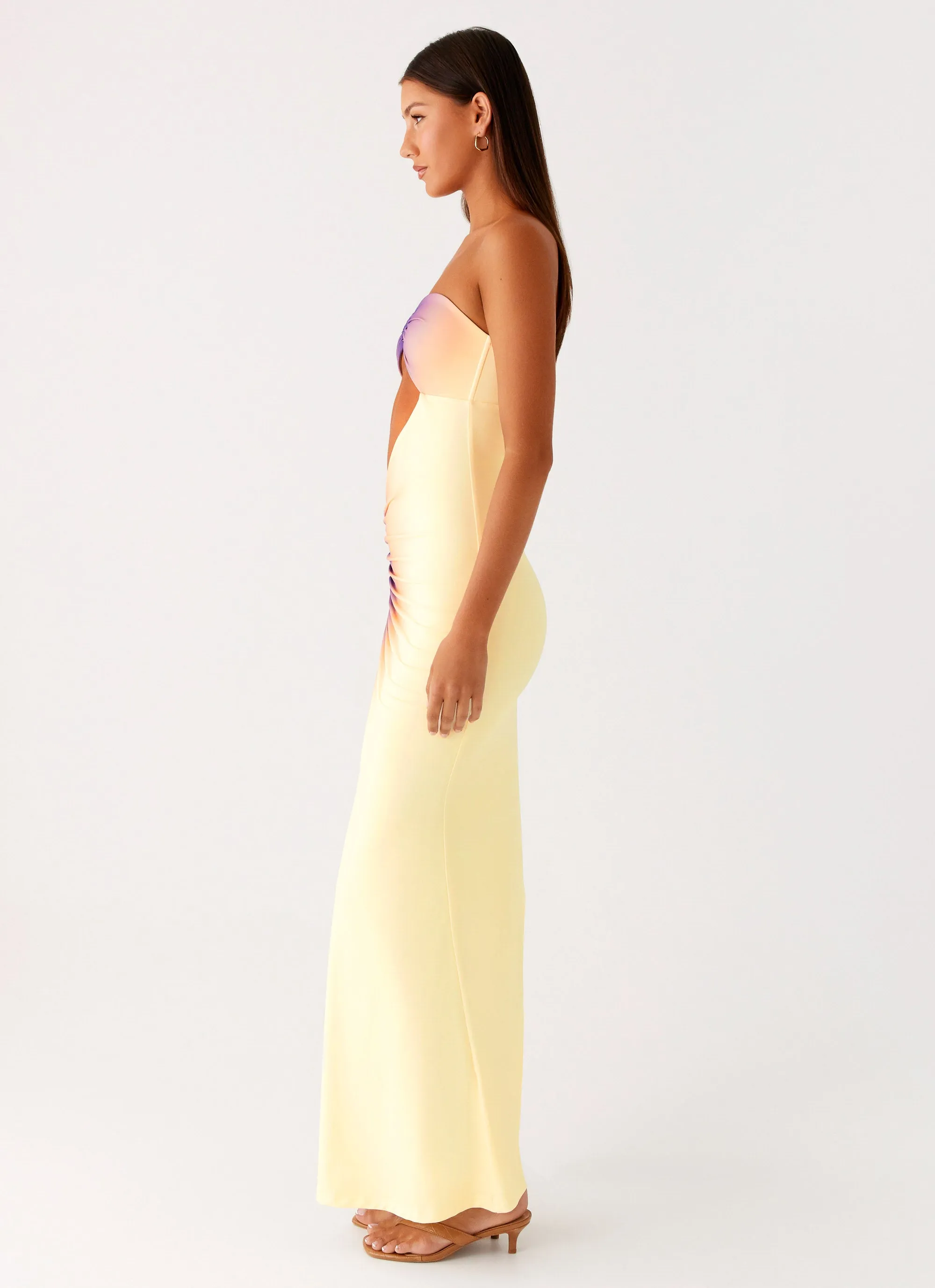Versatile Layer Effortless Piece Ellisah Ombre Maxi Dress - Sunrise Ombre