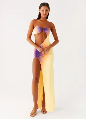 Ellisah Ombre Maxi Dress - Sunrise Ombre Silky-Feel Daily Favorite