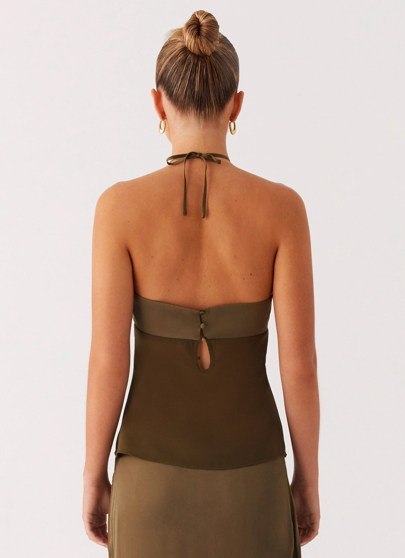 Ellyse Top - Khaki Reflective Trims